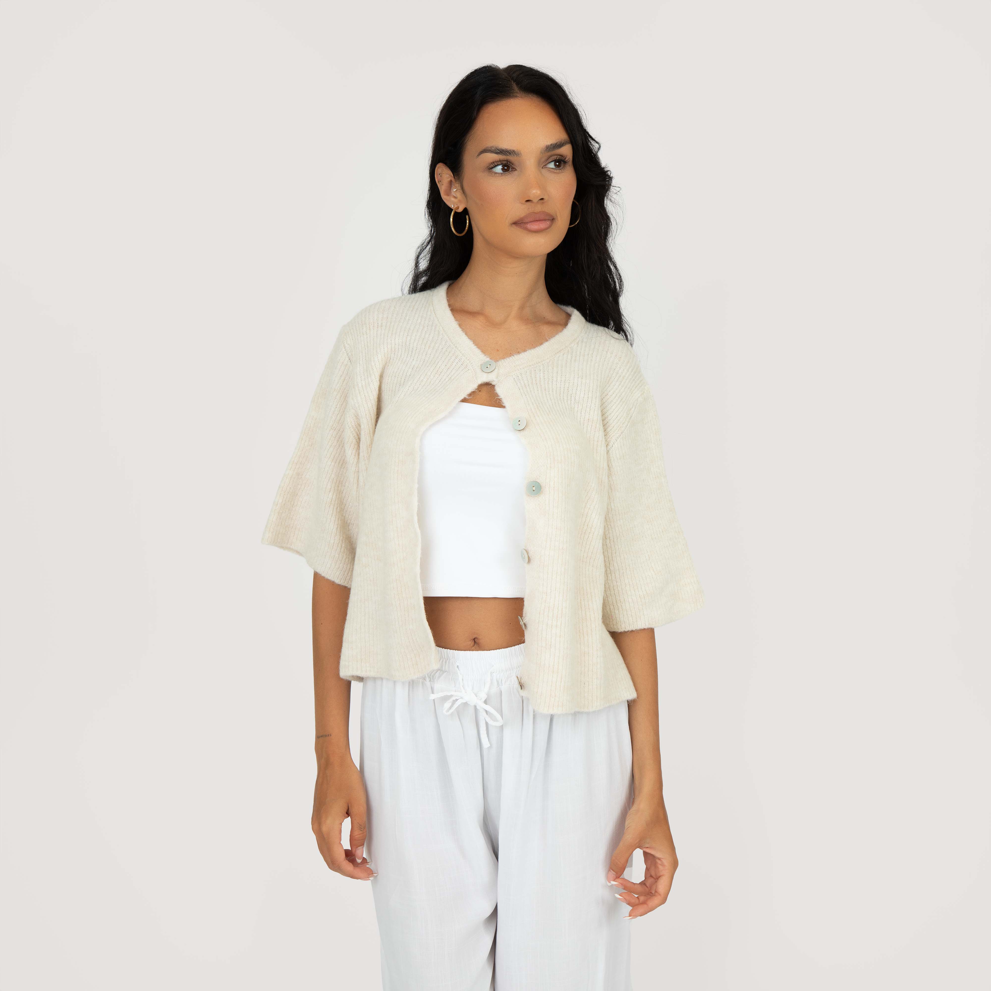 Kurzarm-Strickcardigan - Image 46