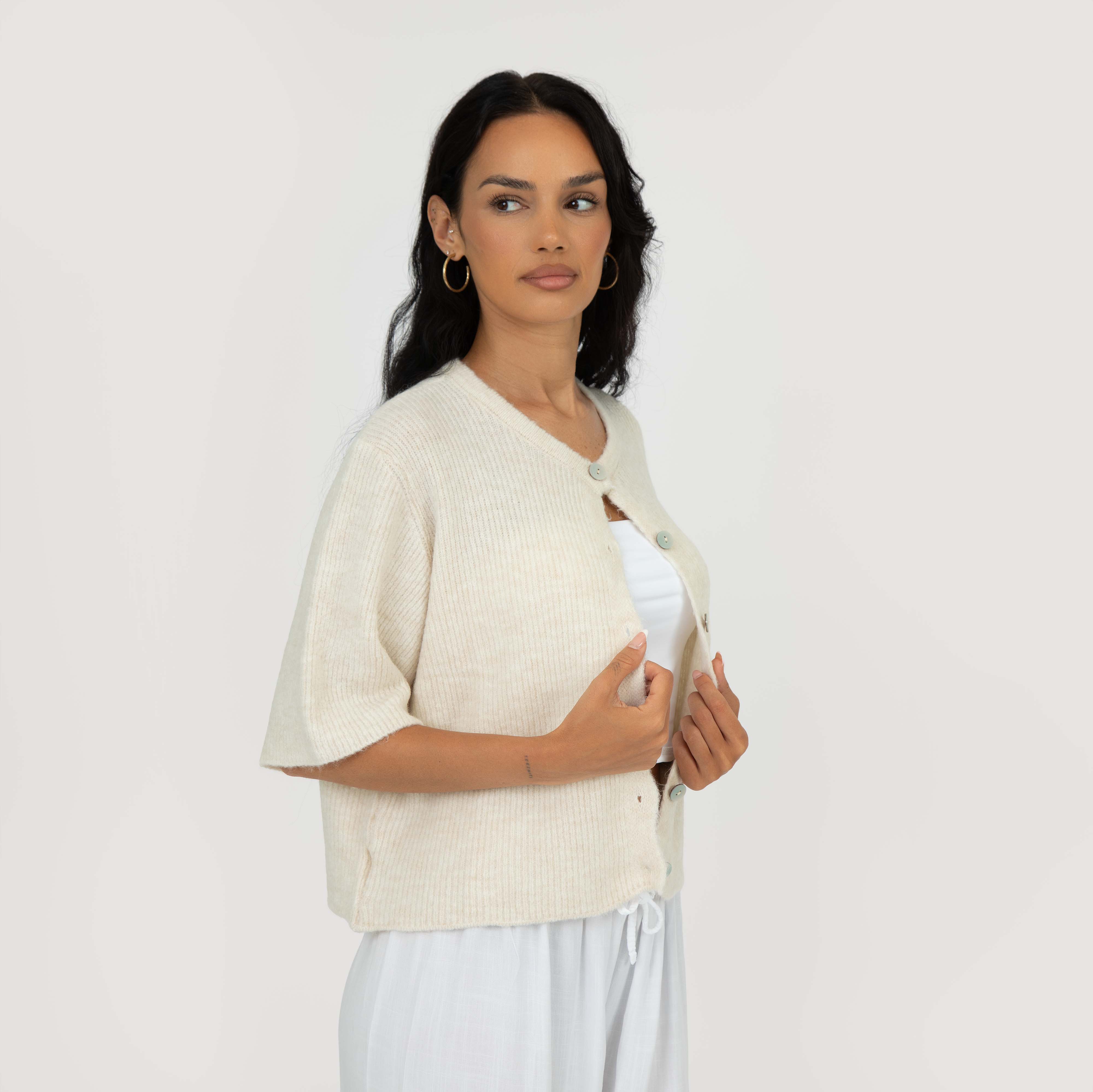 Kurzarm-Strickcardigan - Image 47