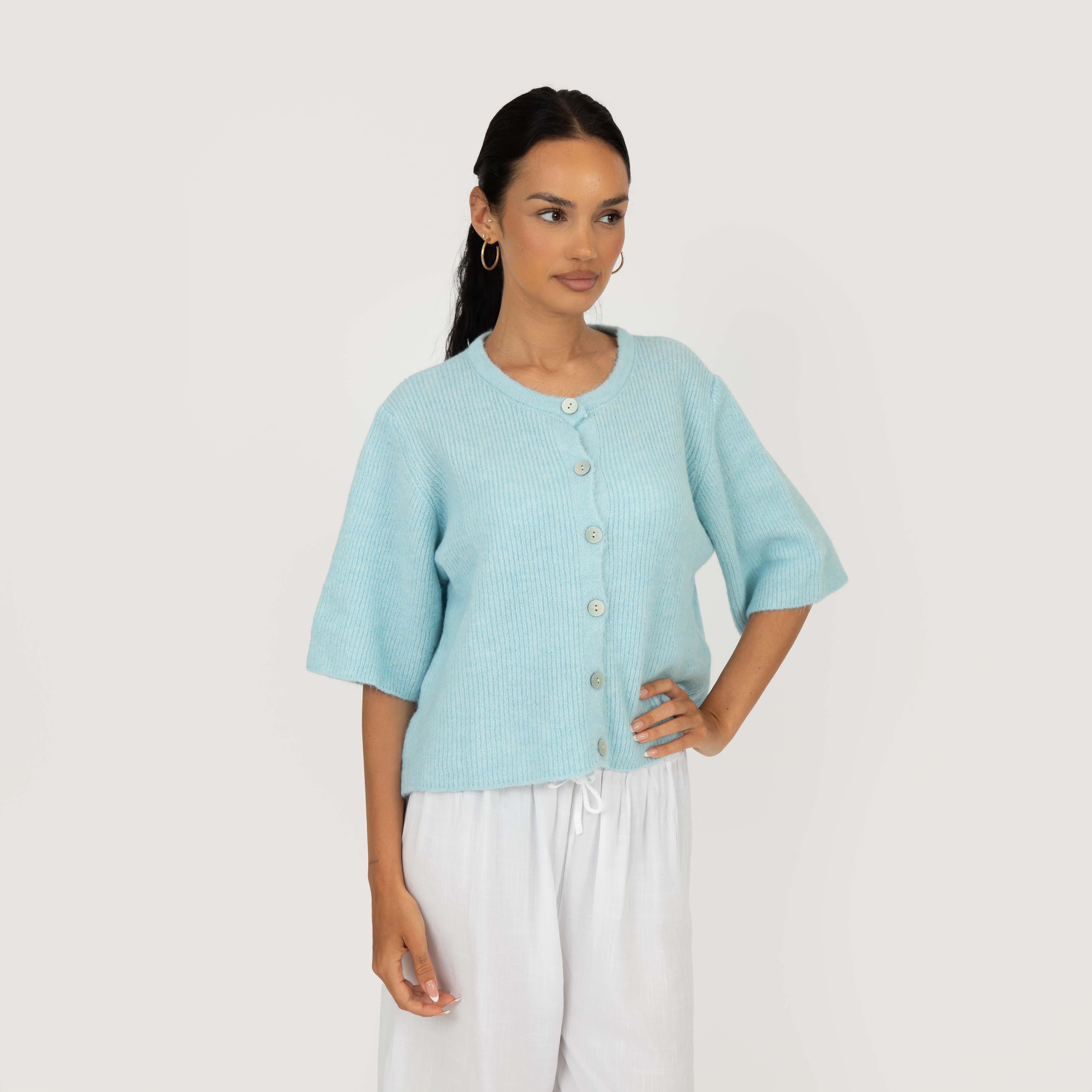 Kurzarm-Strickcardigan - Image 51