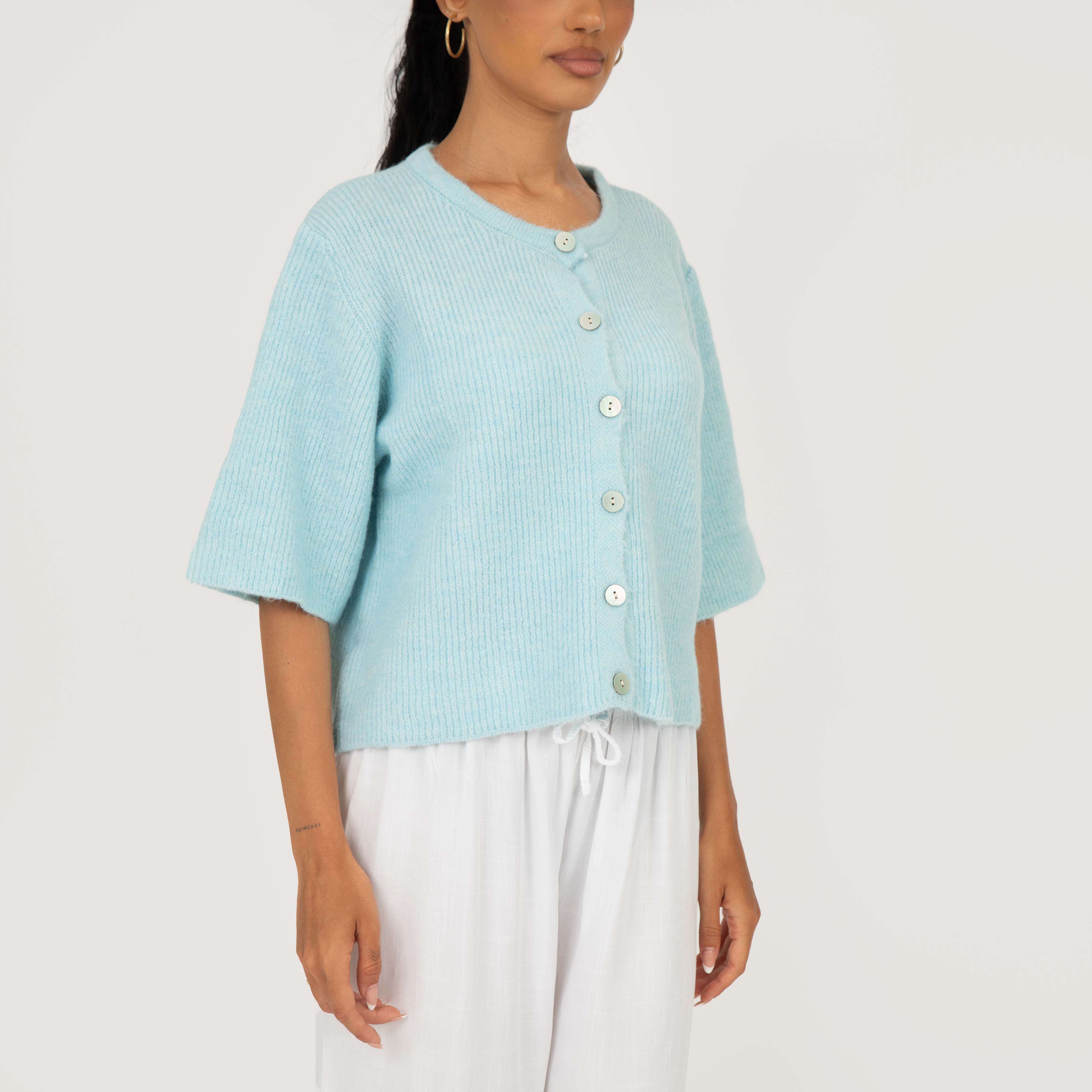 Kurzarm-Strickcardigan - Image 53