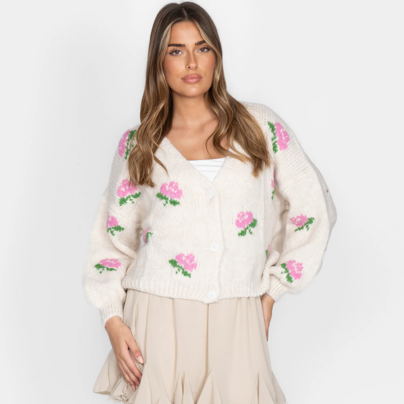 Oversize Rose Cardigan - Image 3
