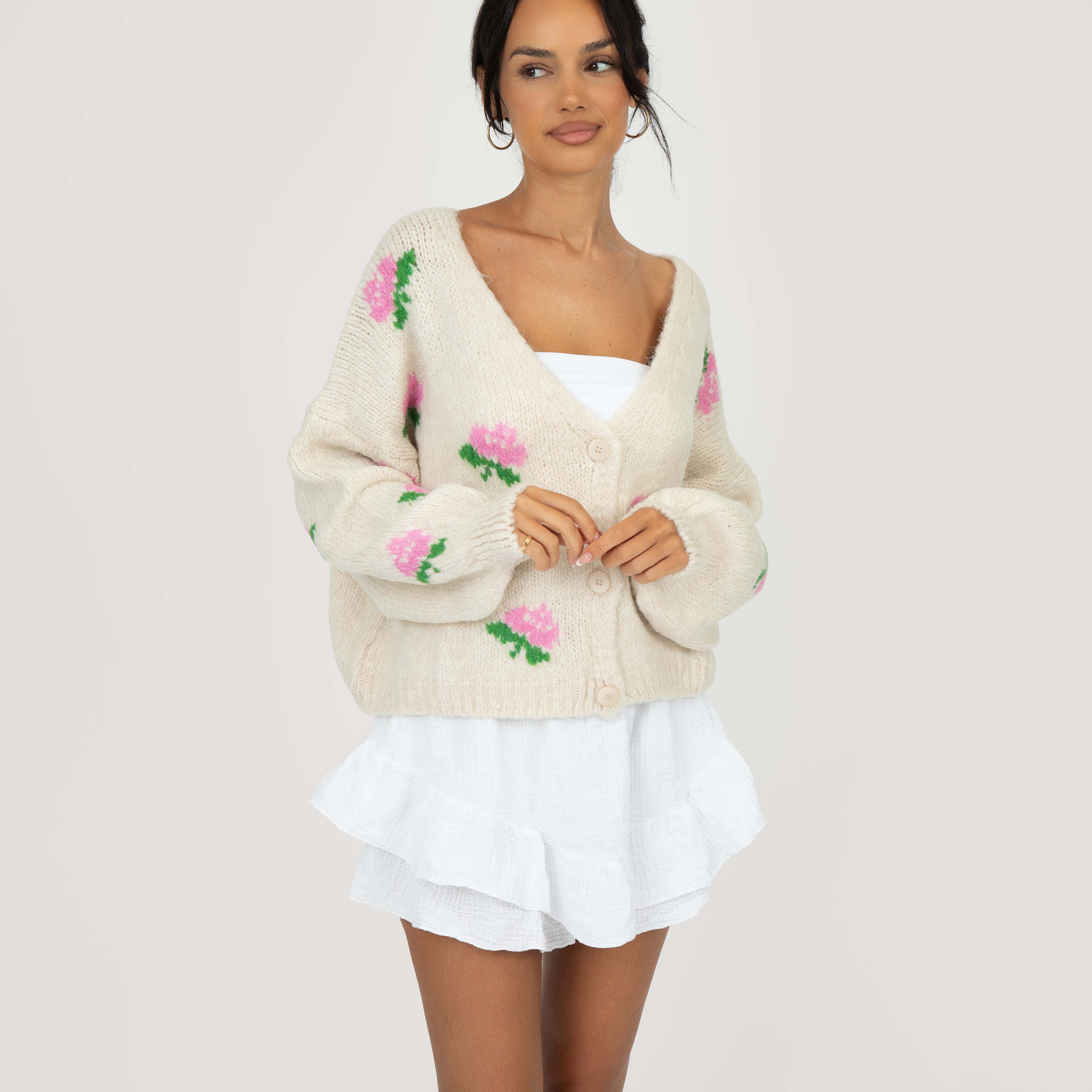 Oversize Rose Cardigan - Image 4