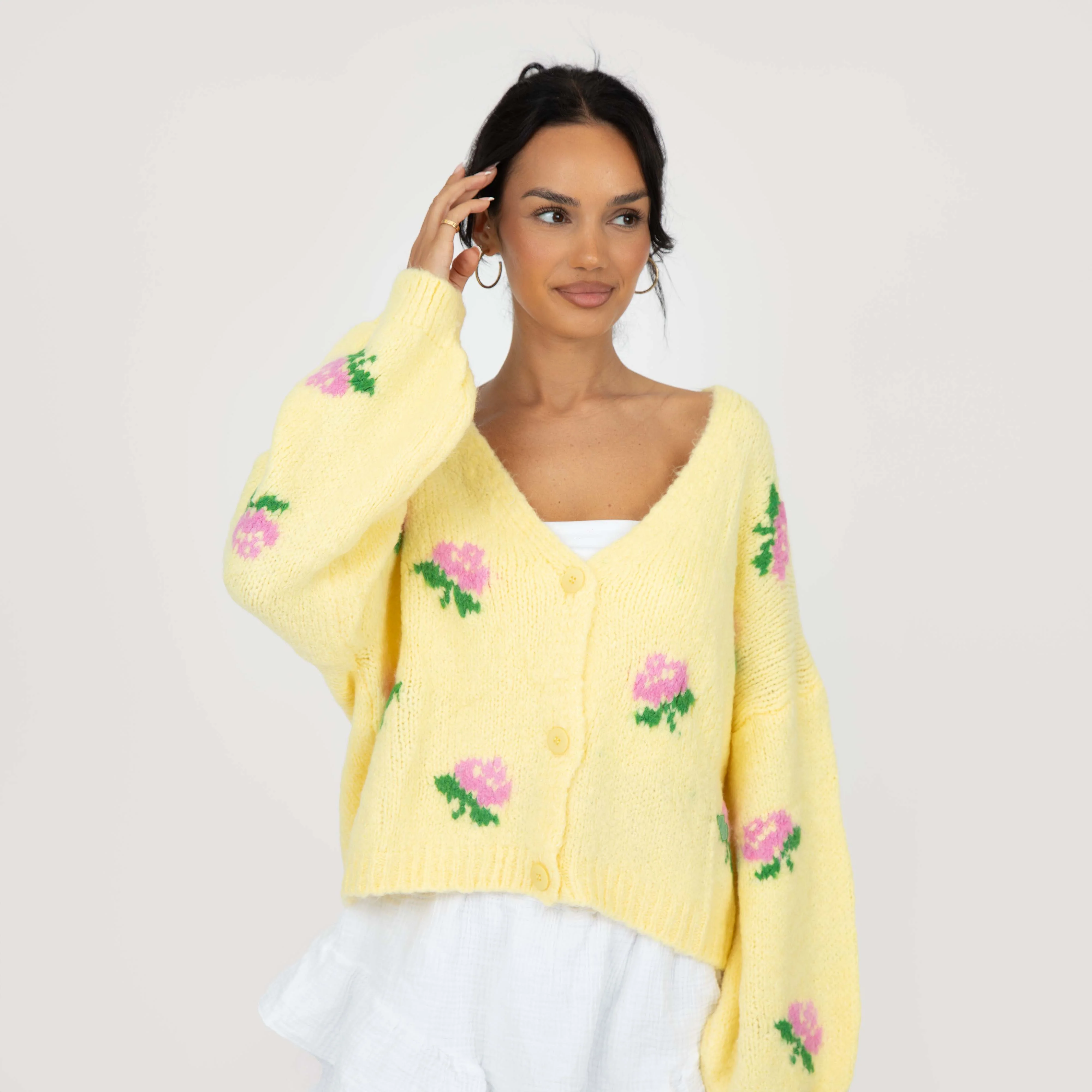 Oversize Rose Cardigan - Image 8