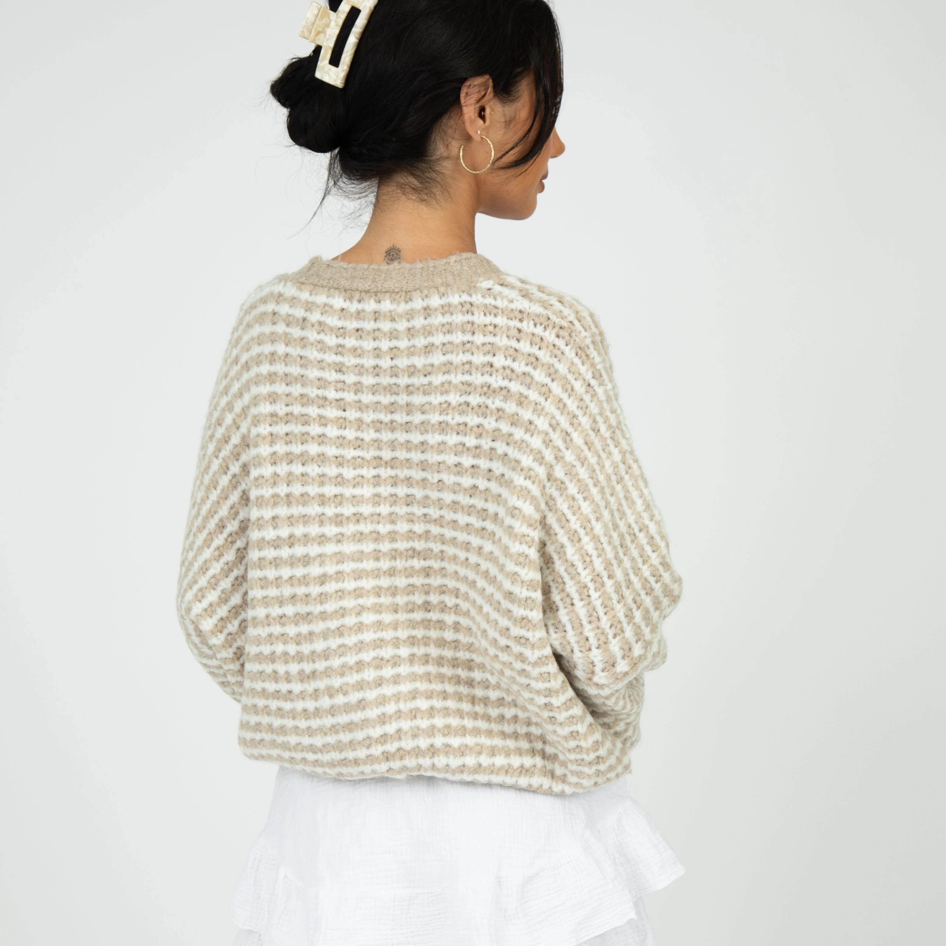Oversize Waffelstrick Cardigan - Image 16