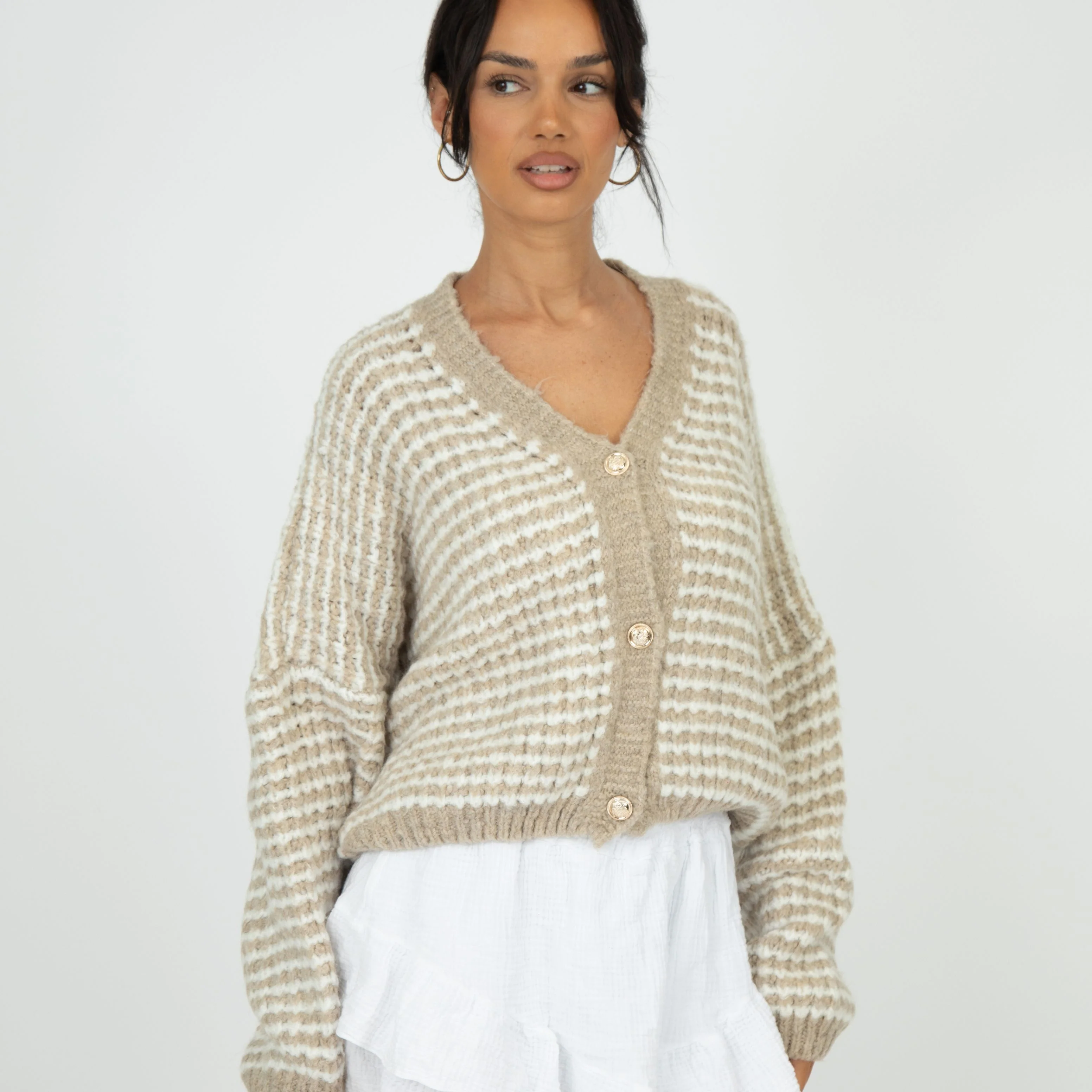 Oversize Waffelstrick Cardigan - Image 17