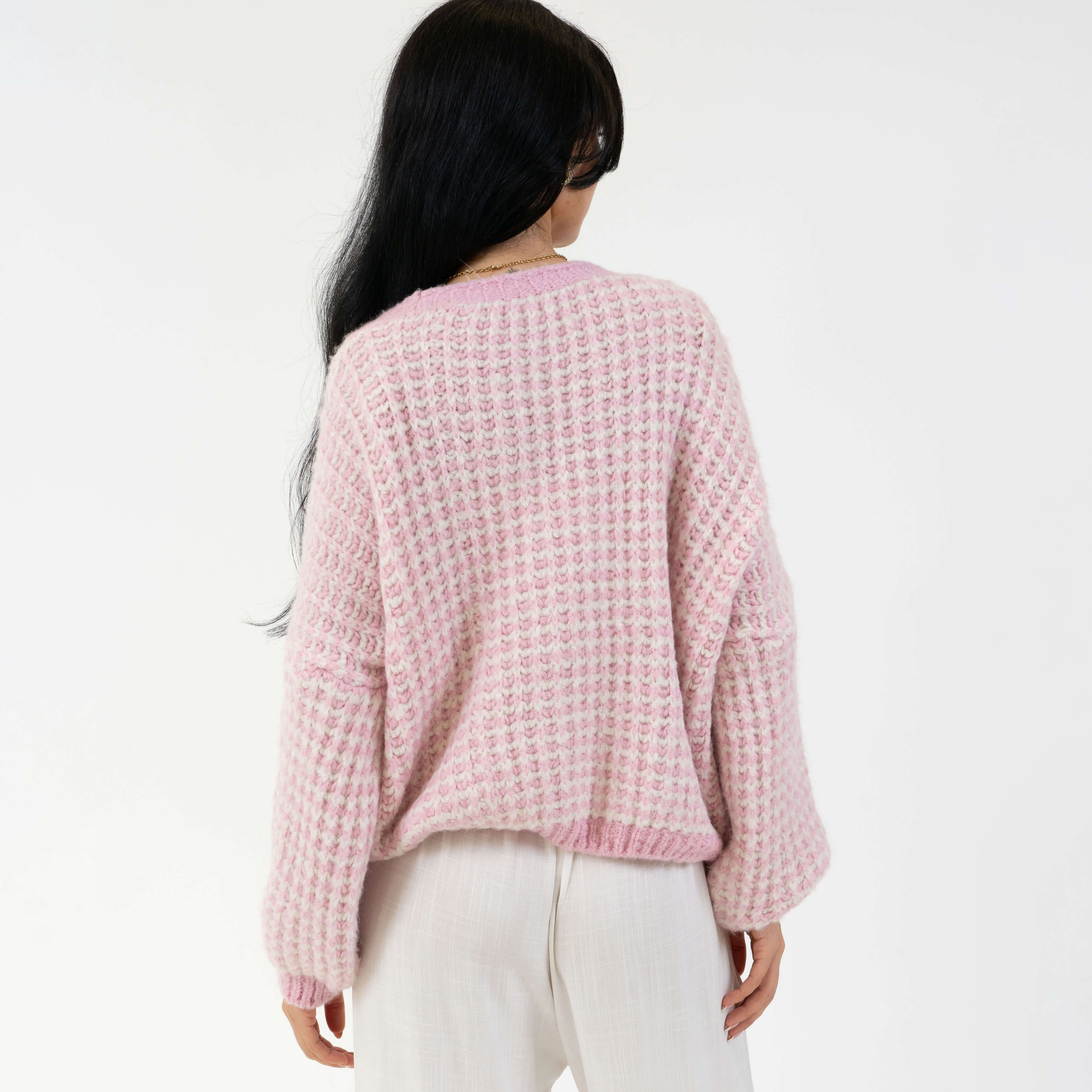Oversize Waffelstrick Cardigan - Image 5