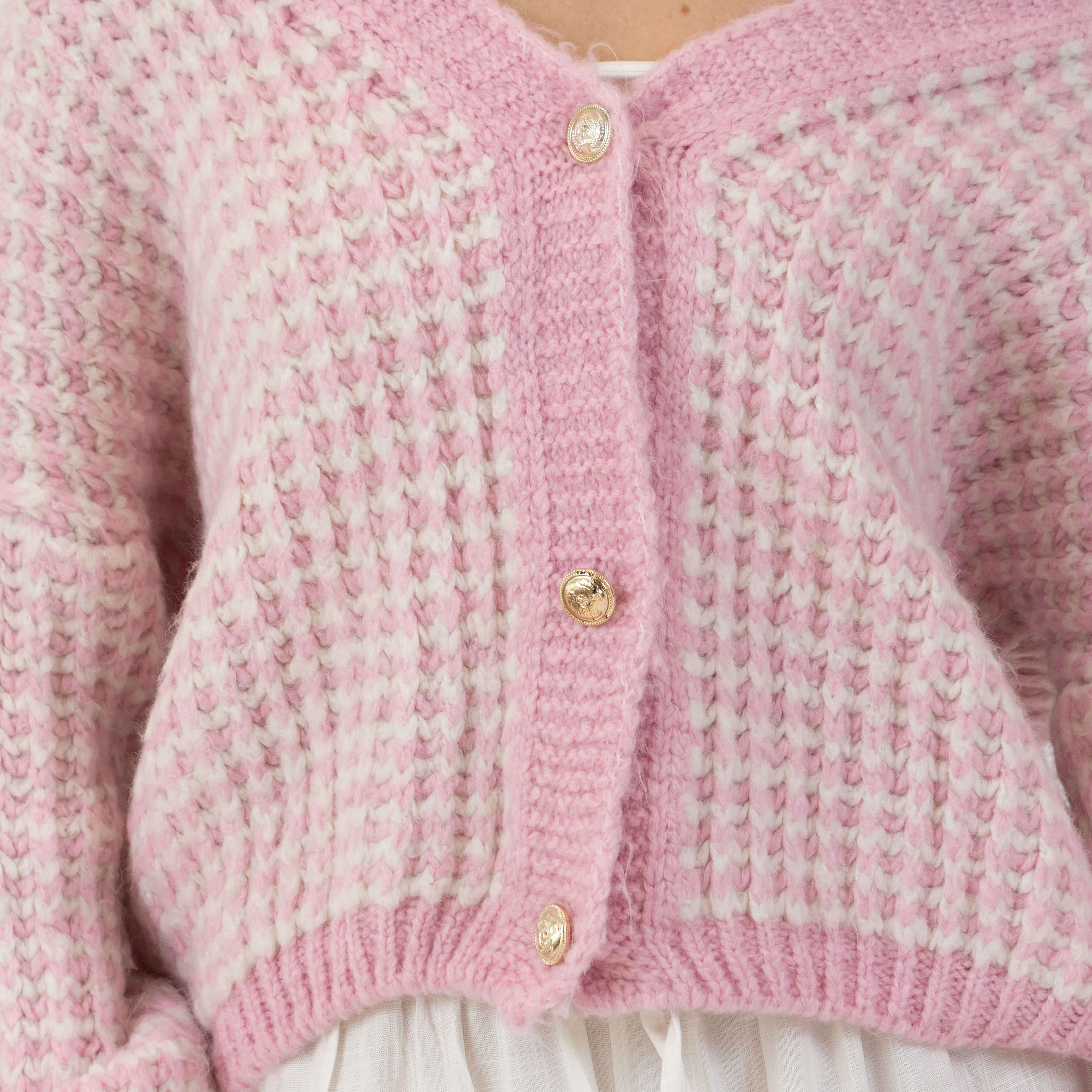 Oversize Waffelstrick Cardigan - Image 7