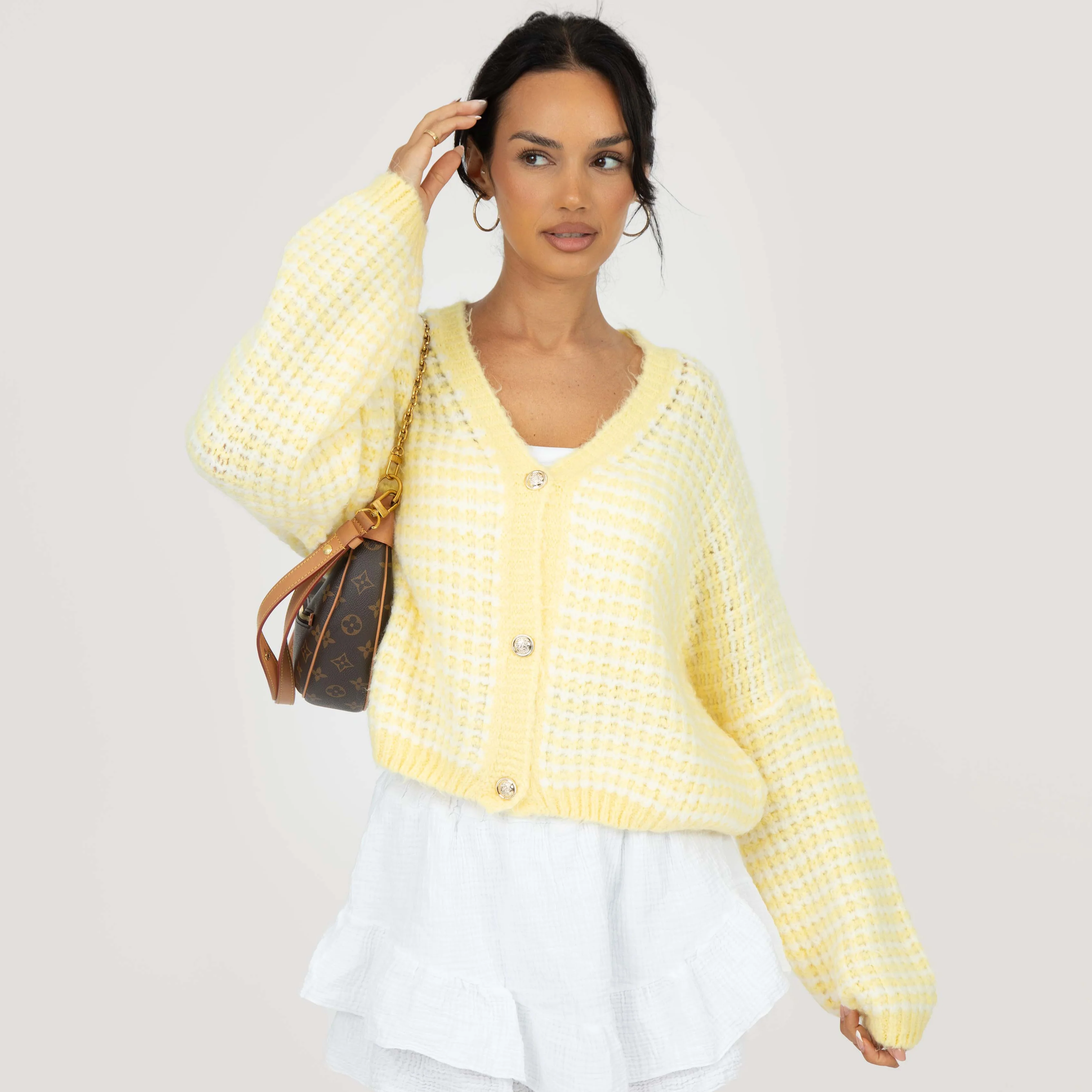 Oversize Waffelstrick Cardigan - Image 8