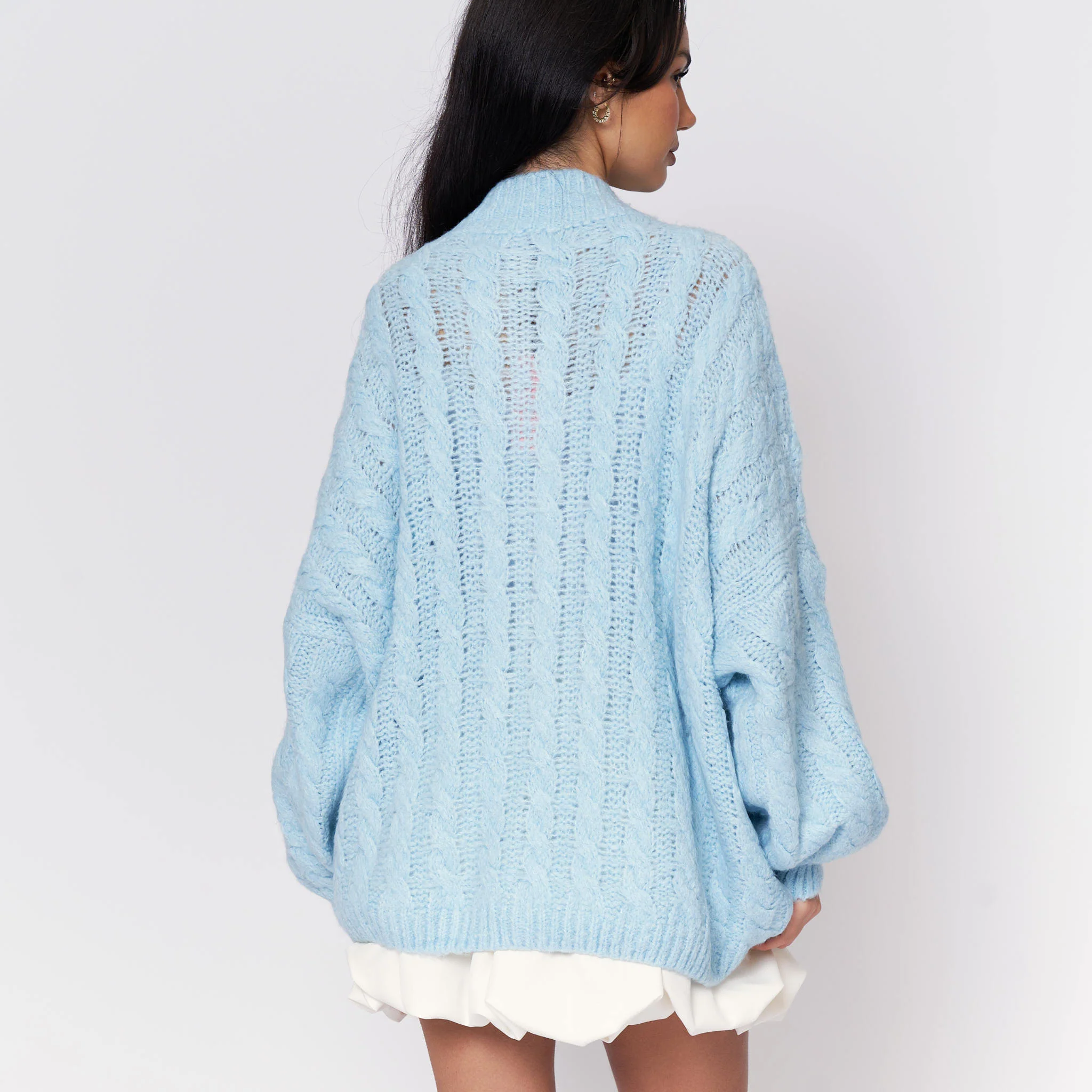 Oversize Zopfmuster Cardigan - Image 13