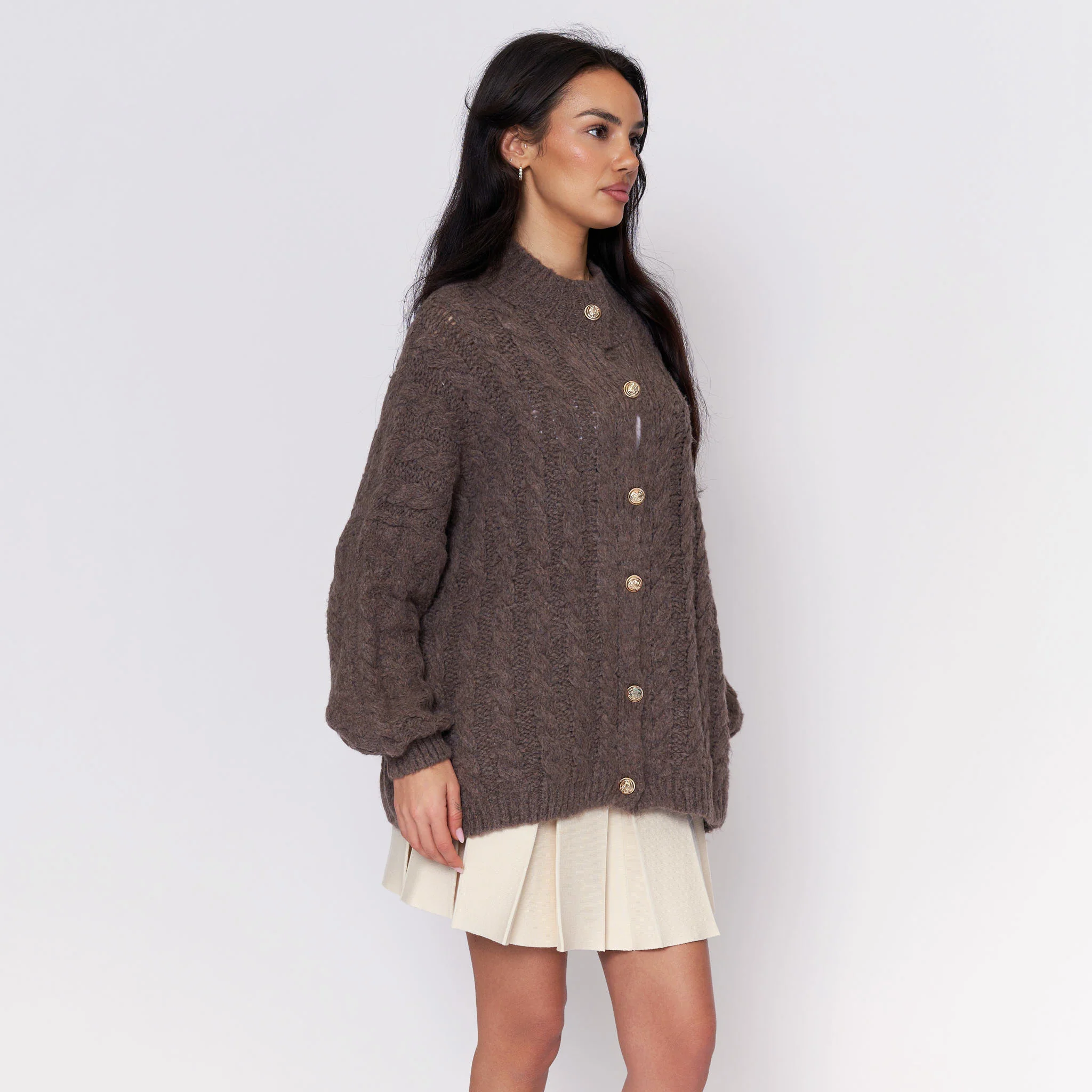 Oversize Zopfmuster Cardigan - Image 19