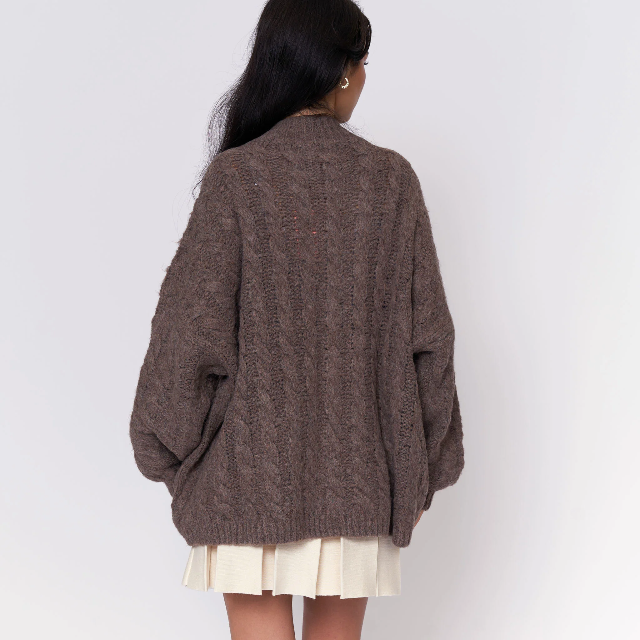 Oversize Zopfmuster Cardigan - Image 20