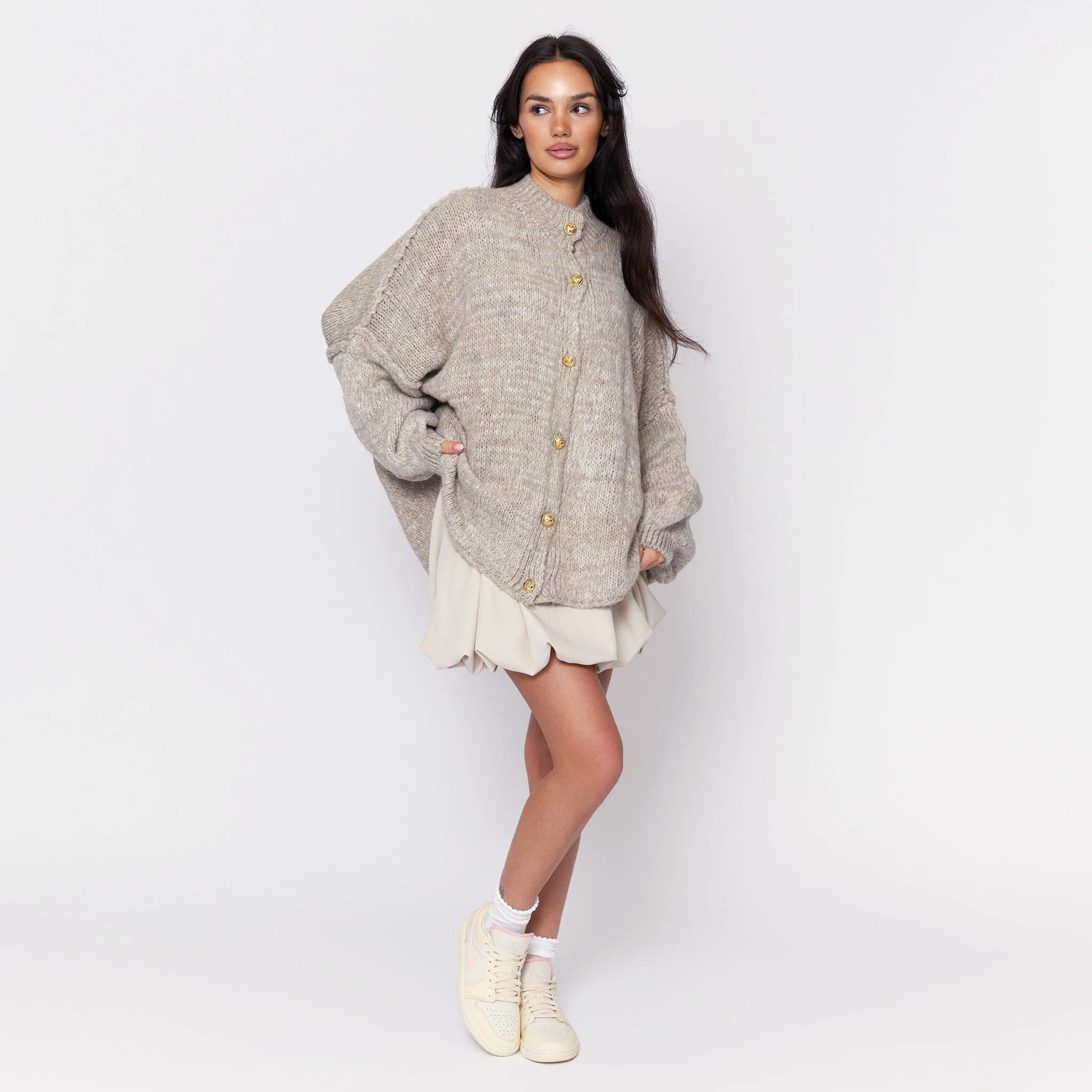 Oversized Cardigan CozyGlam "BiColor" - Image 4