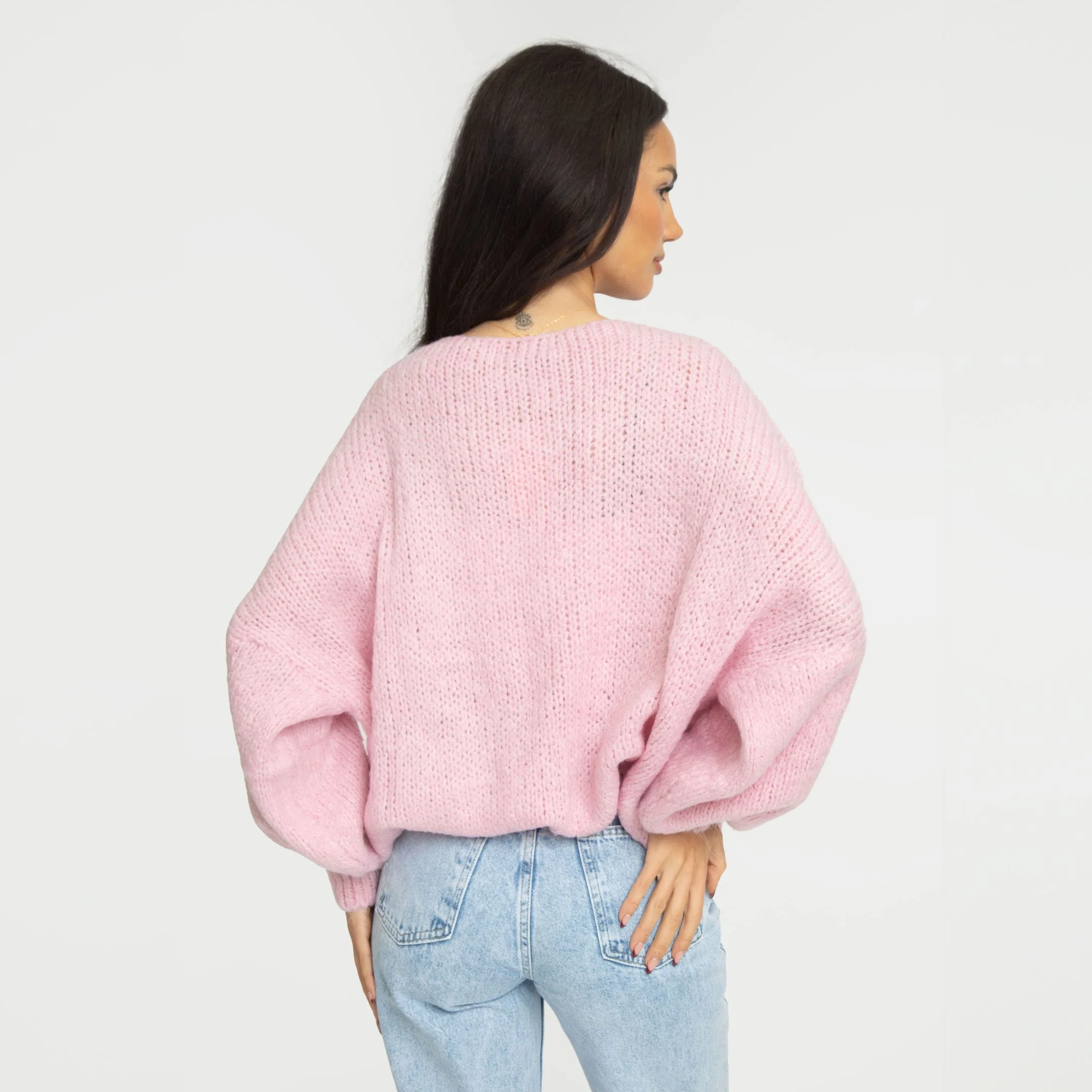 Oversized Cardigan mit Schleifen - Image 11