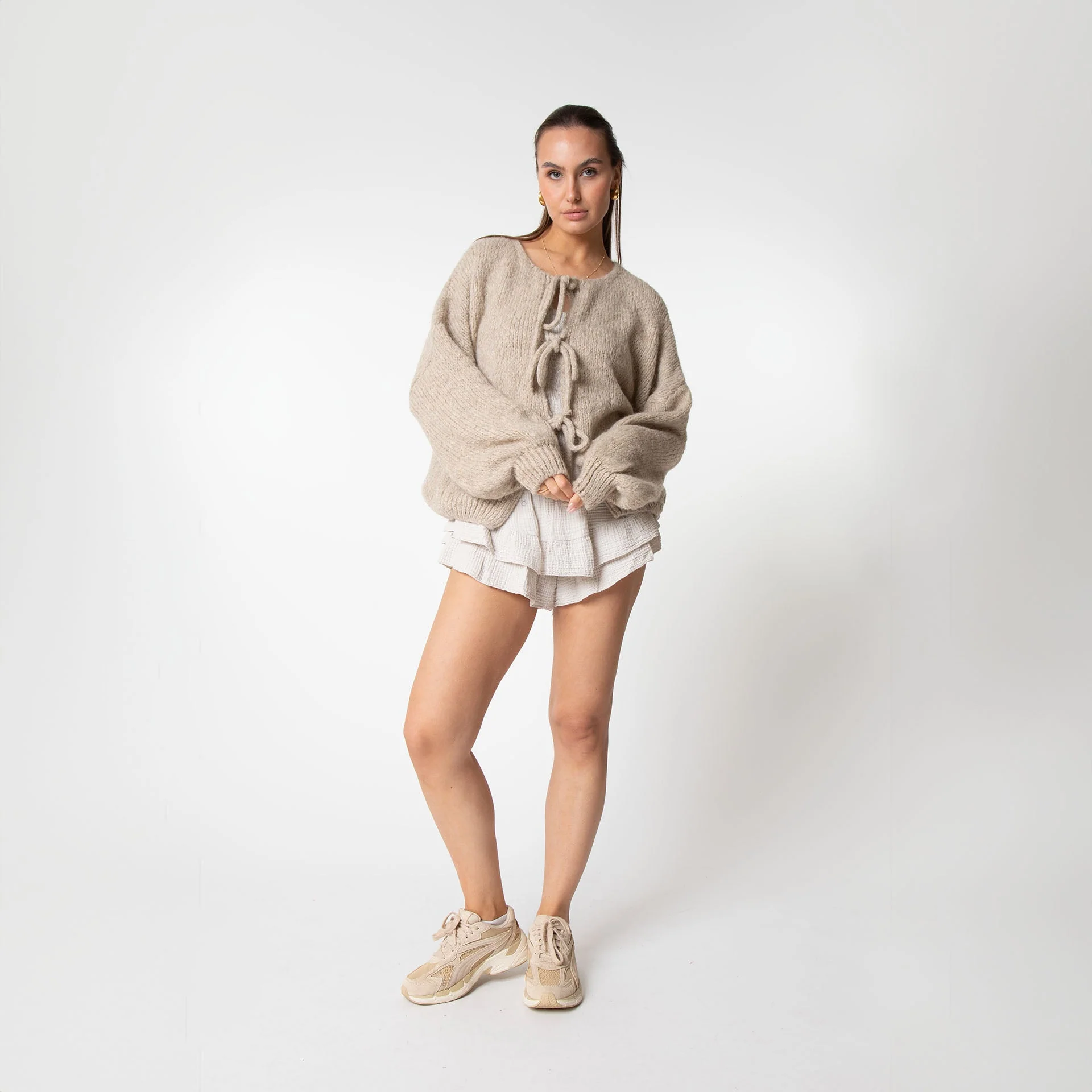 Oversized Cardigan mit Schleifen - Image 19