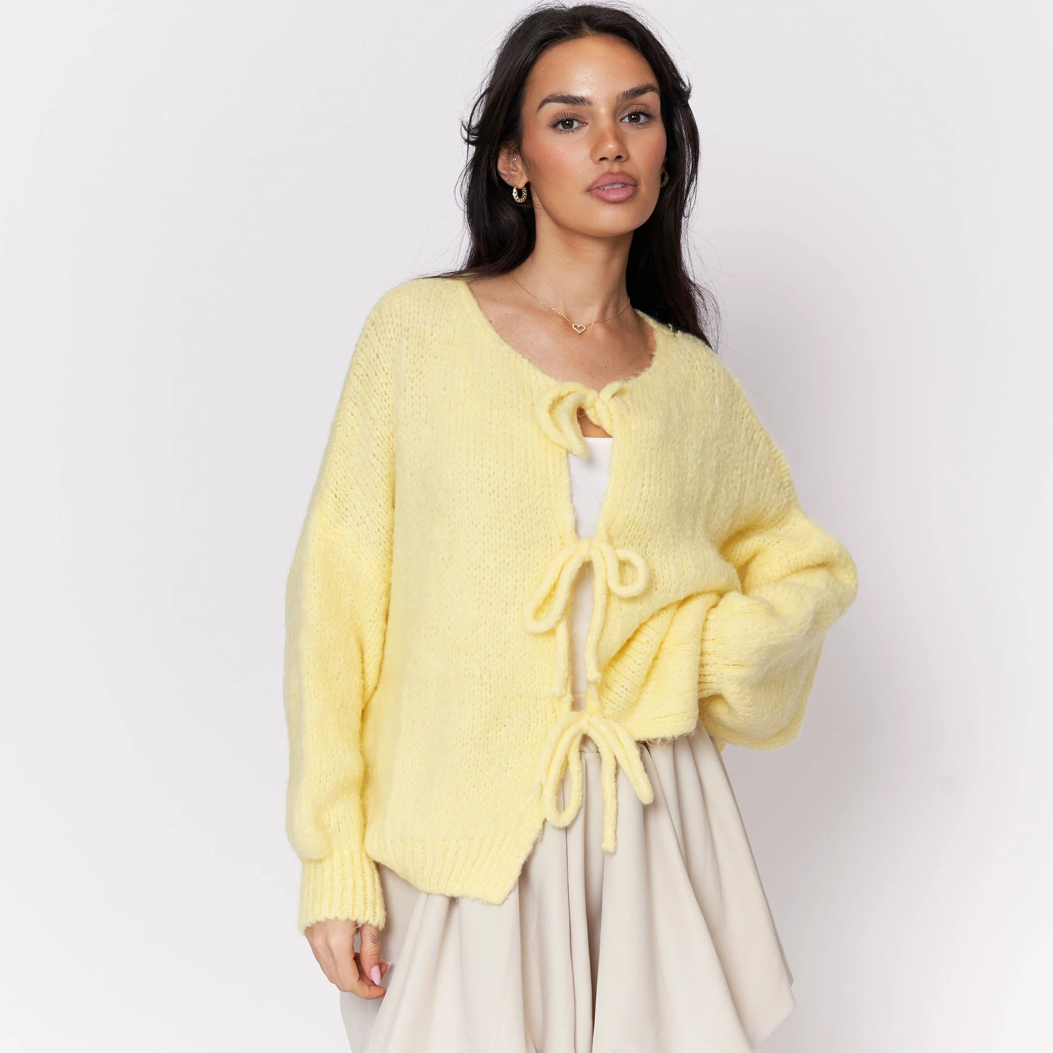 Oversized Cardigan mit Schleifen - Image 24