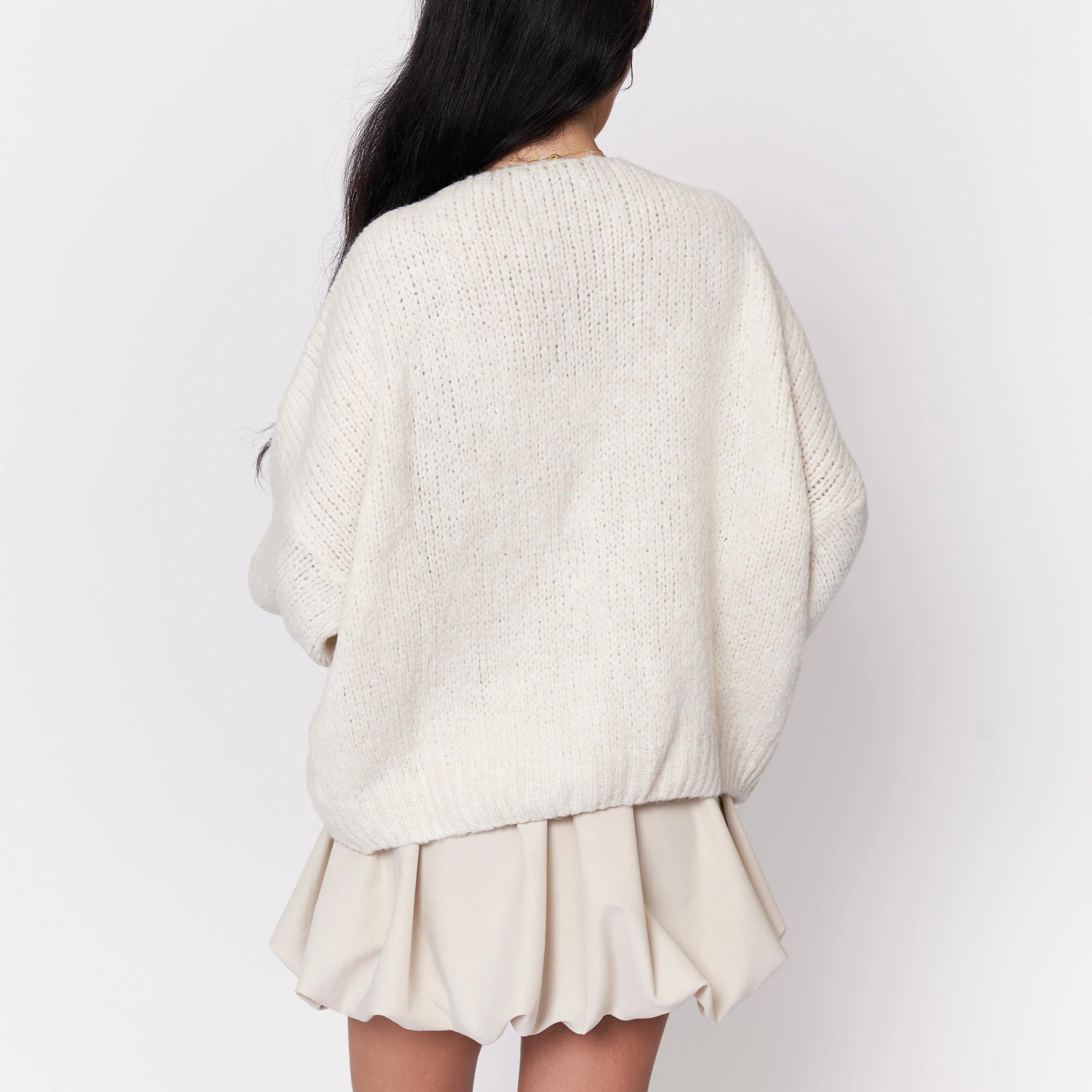 Oversized Cardigan mit Schleifen - Image 31