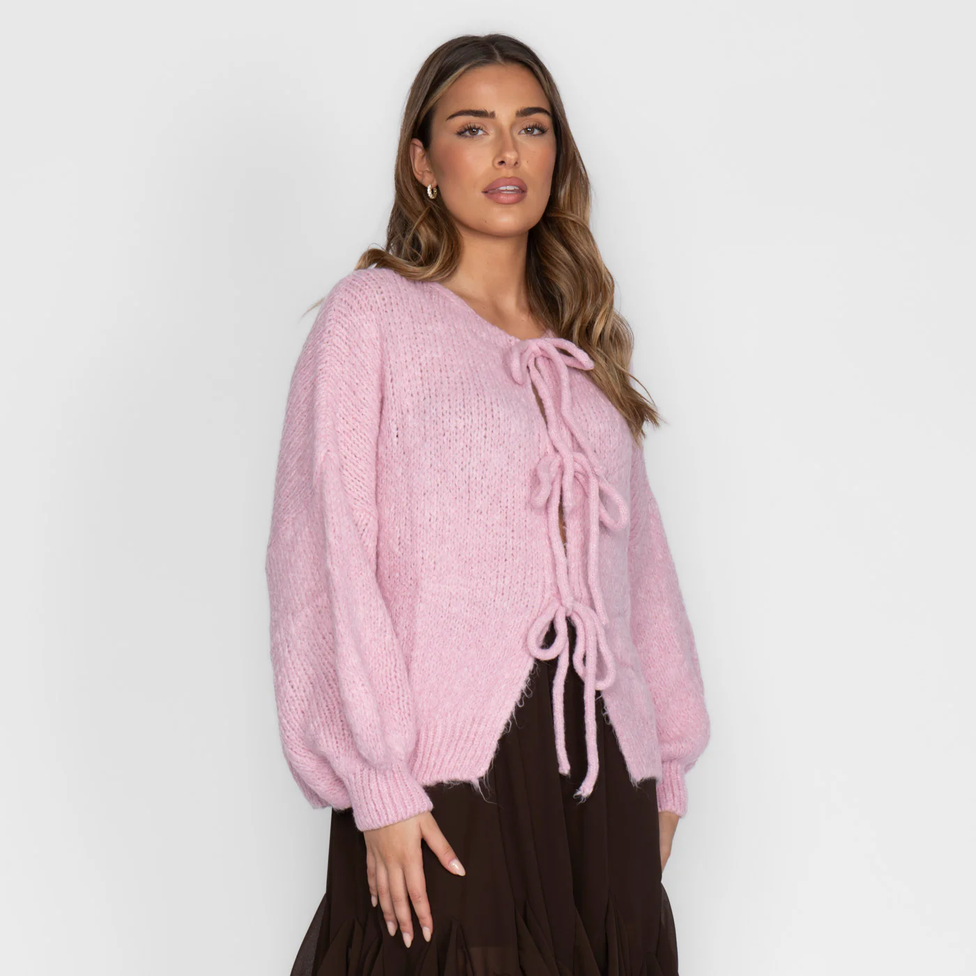 Oversized Cardigan mit Schleifen - Image 7