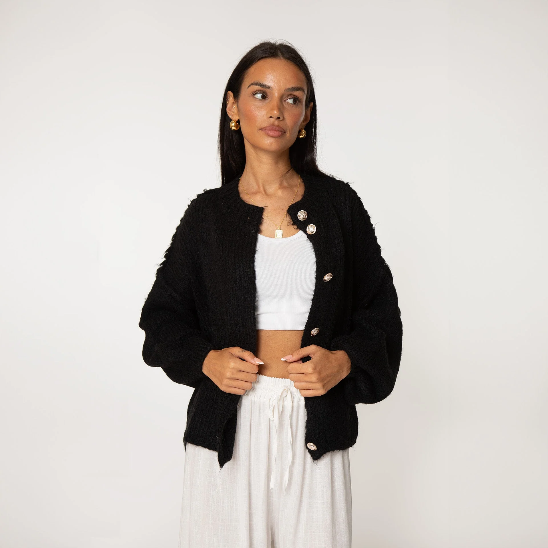 Oversized Cardigan Short "CozyGlam" - Image 14