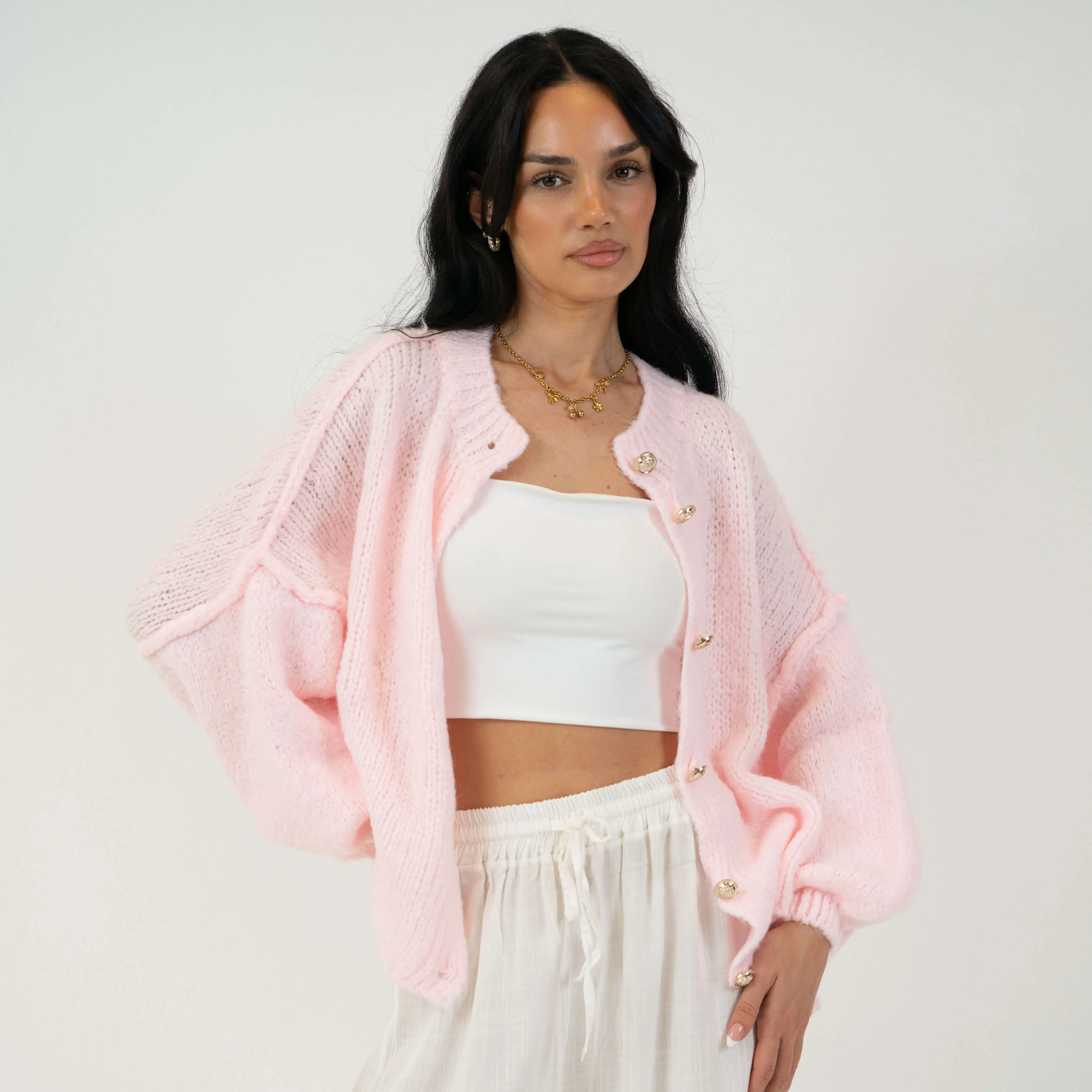Oversized Cardigan Short "CozyGlam" - Image 15