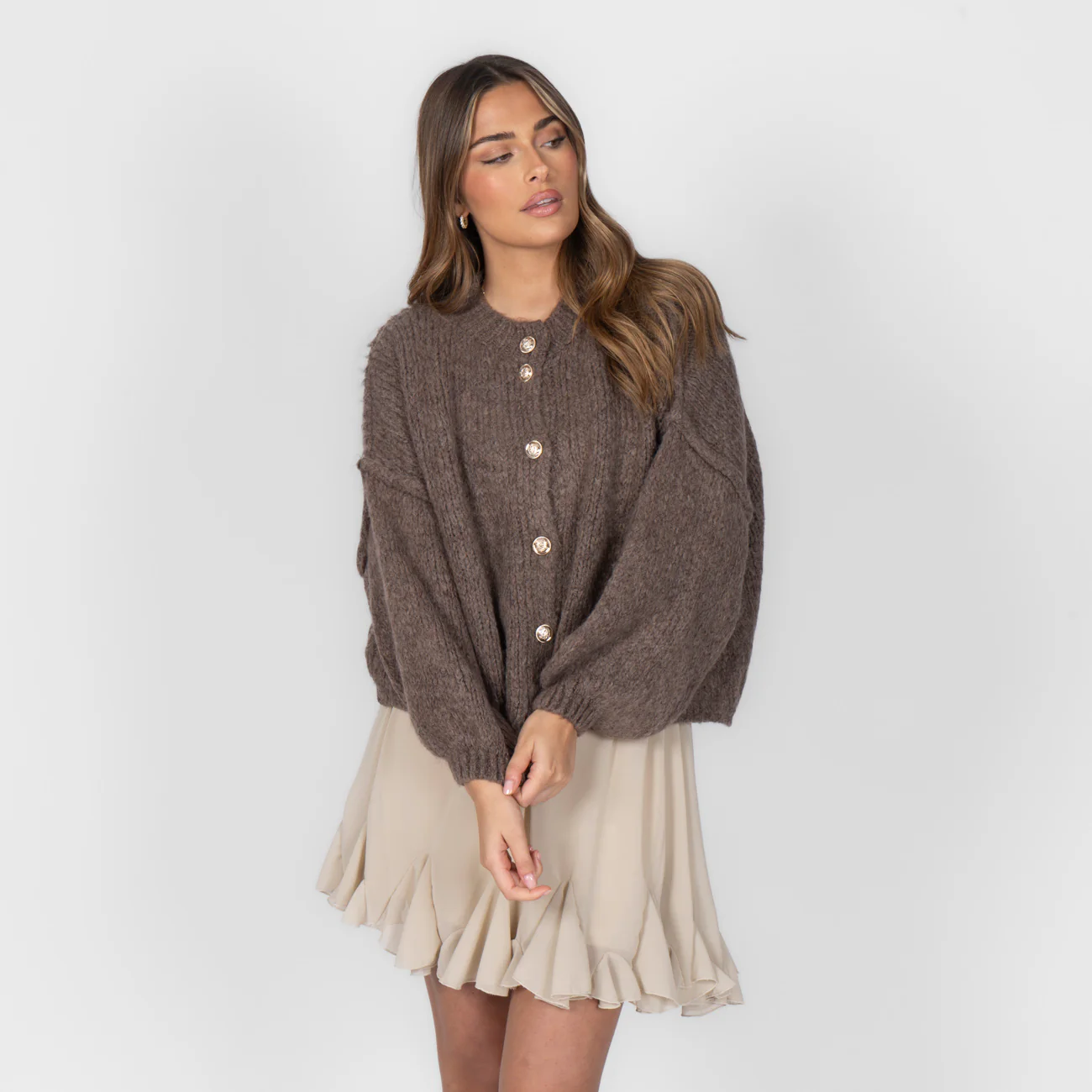 Oversized Cardigan Short "CozyGlam" - Image 3