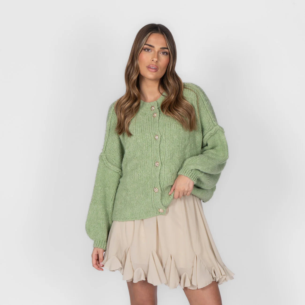 Oversized Cardigan Short "CozyGlam" - Image 35