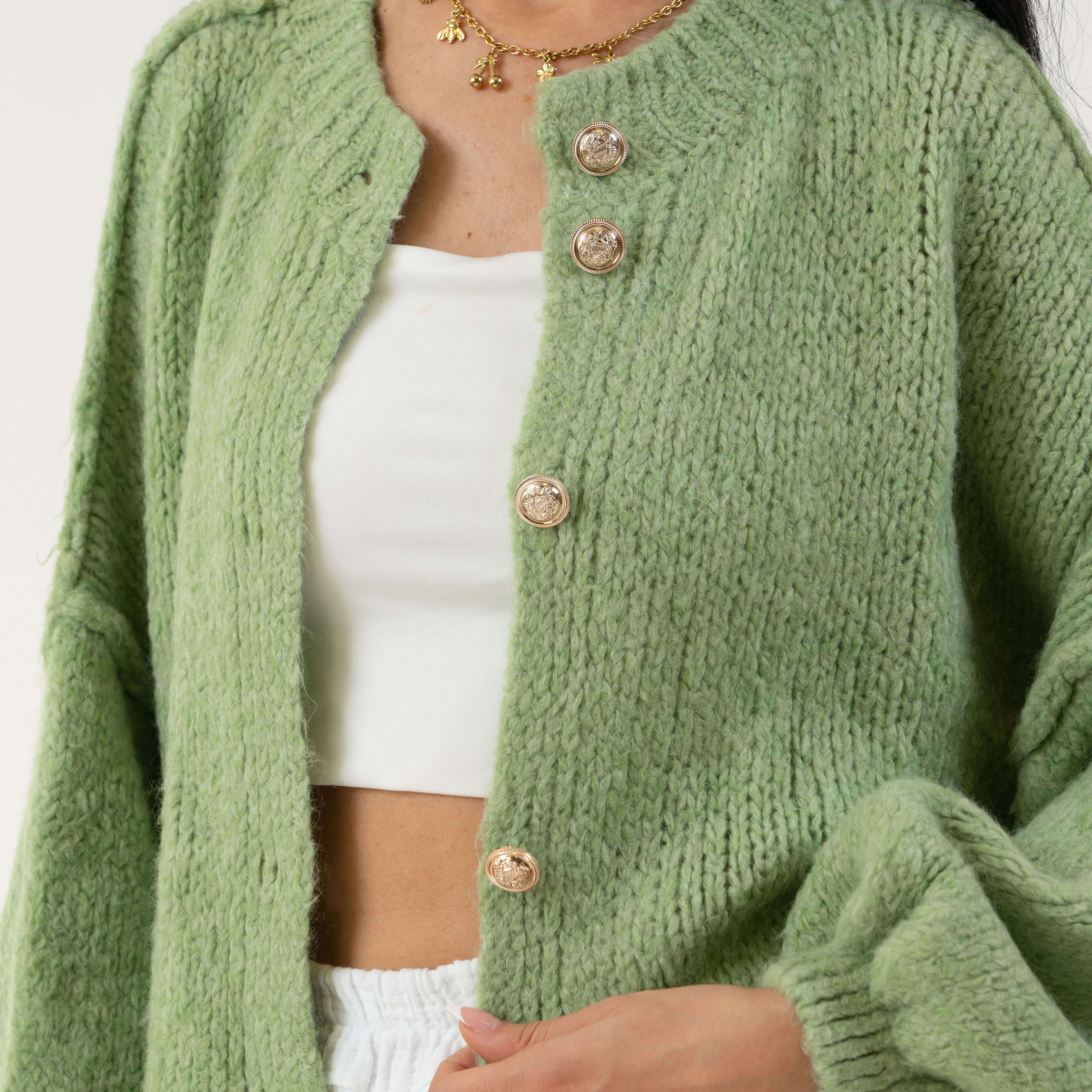 Oversized Cardigan Short "CozyGlam" - Image 36