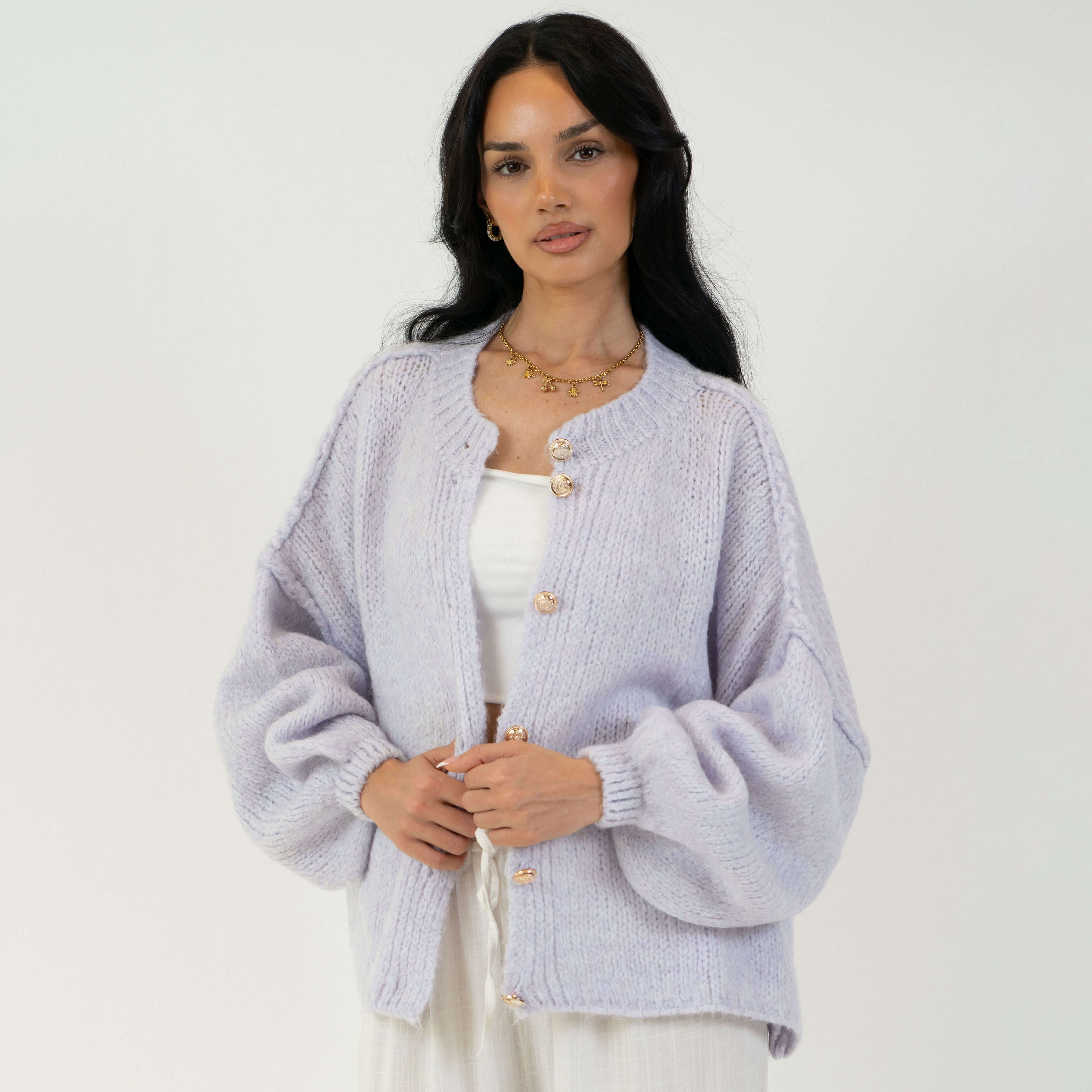 Oversized Cardigan Short "CozyGlam" - Image 41