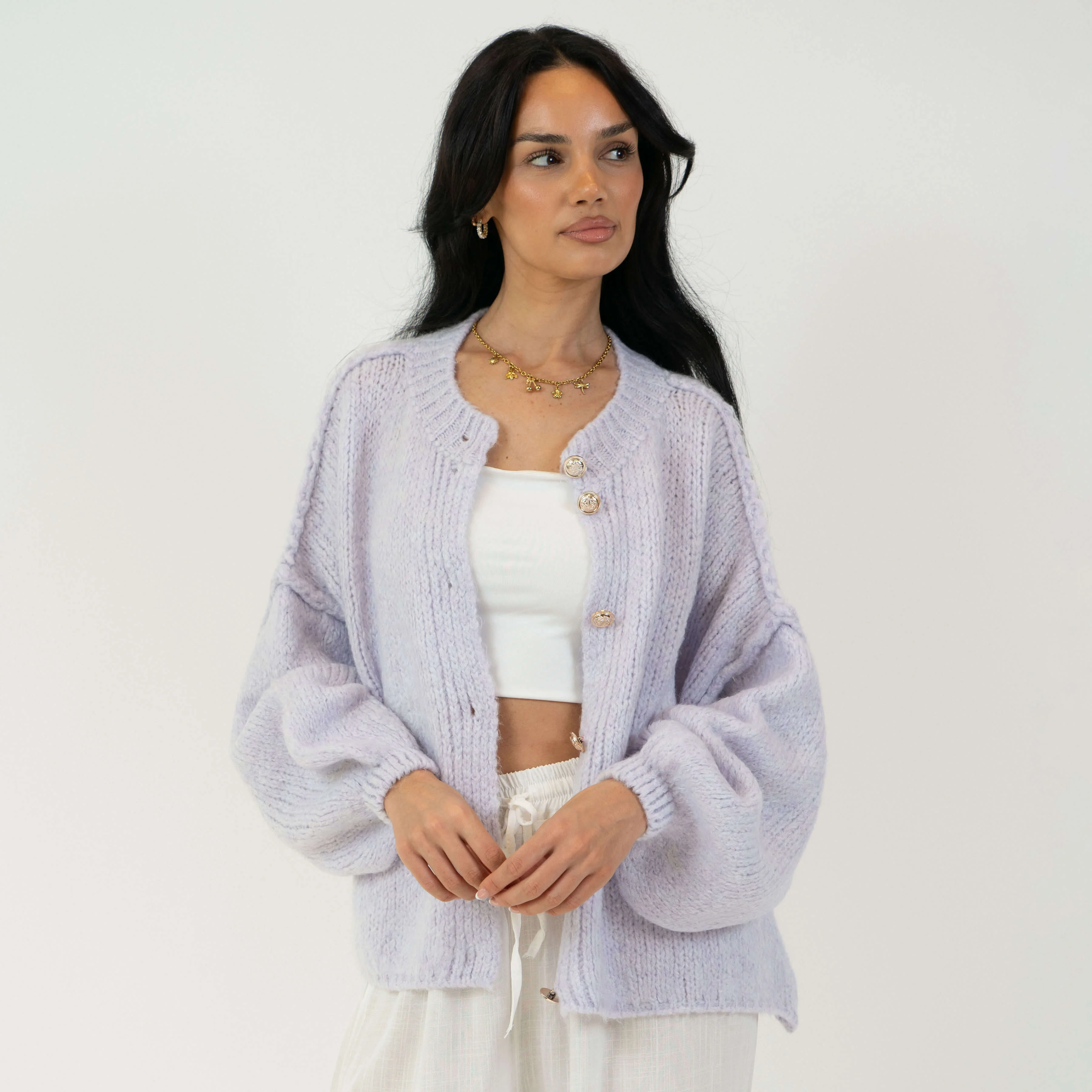 Oversized Cardigan Short "CozyGlam" - Image 42