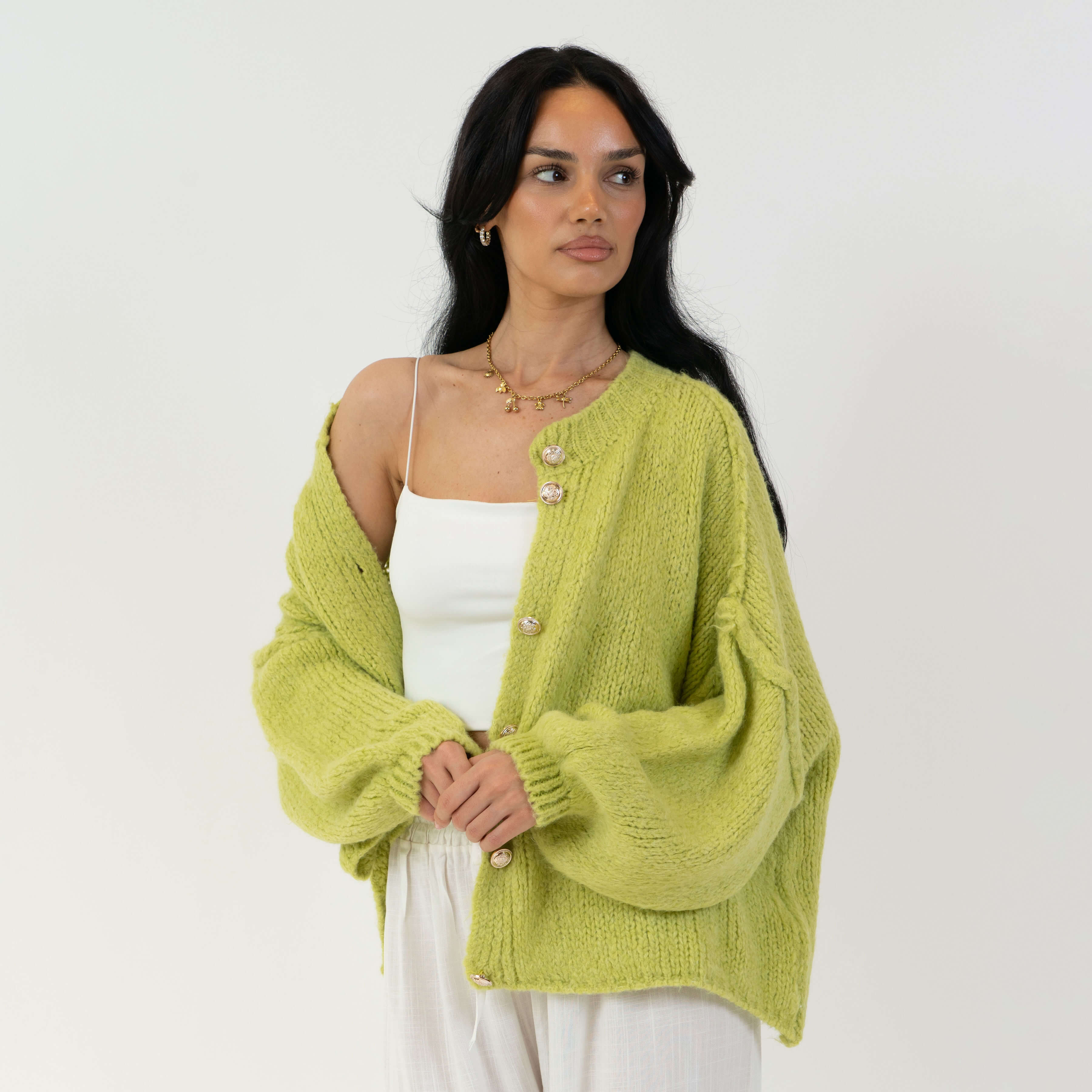 Oversized Cardigan Short "CozyGlam" - Image 45