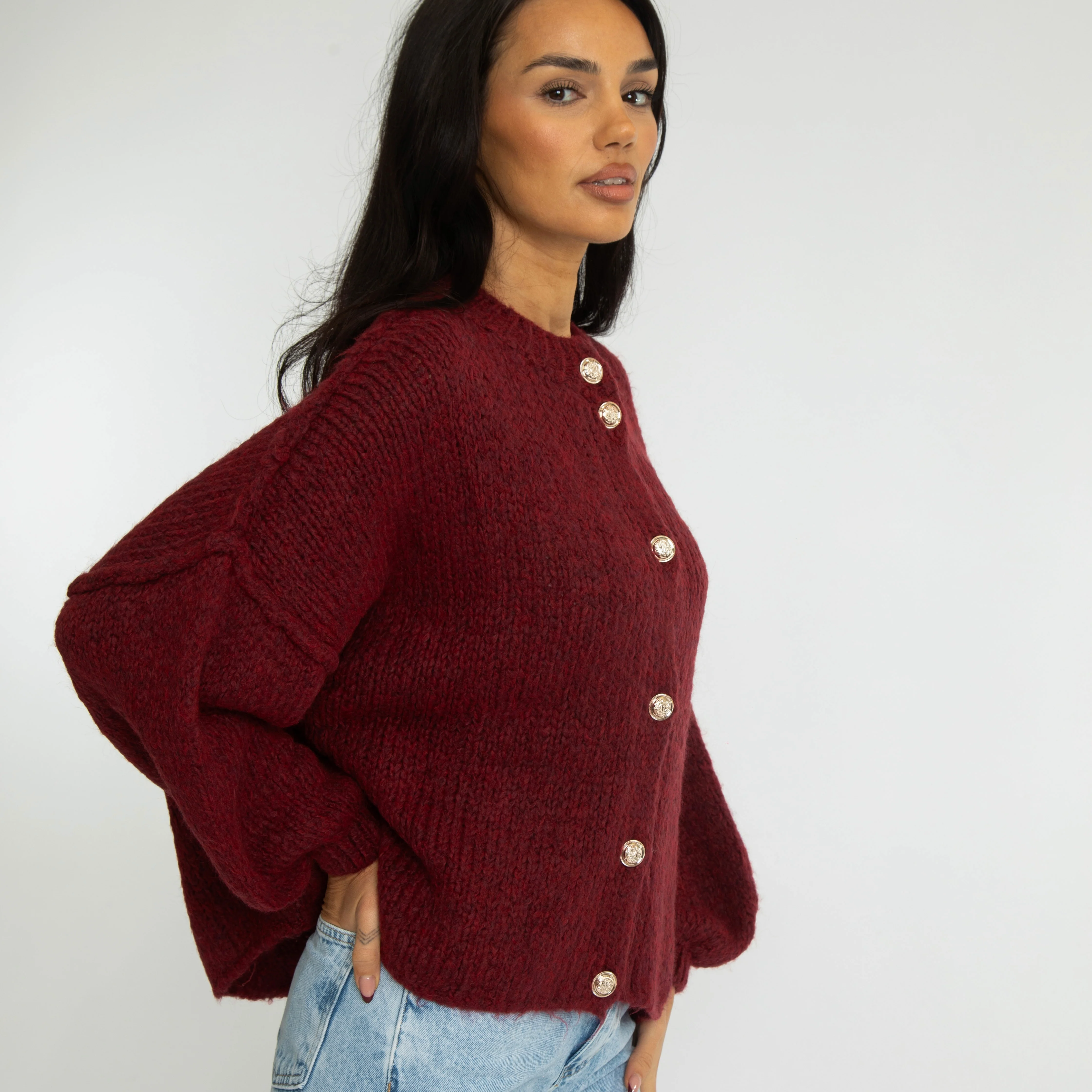 Oversized Cardigan Short "CozyGlam" - Image 51