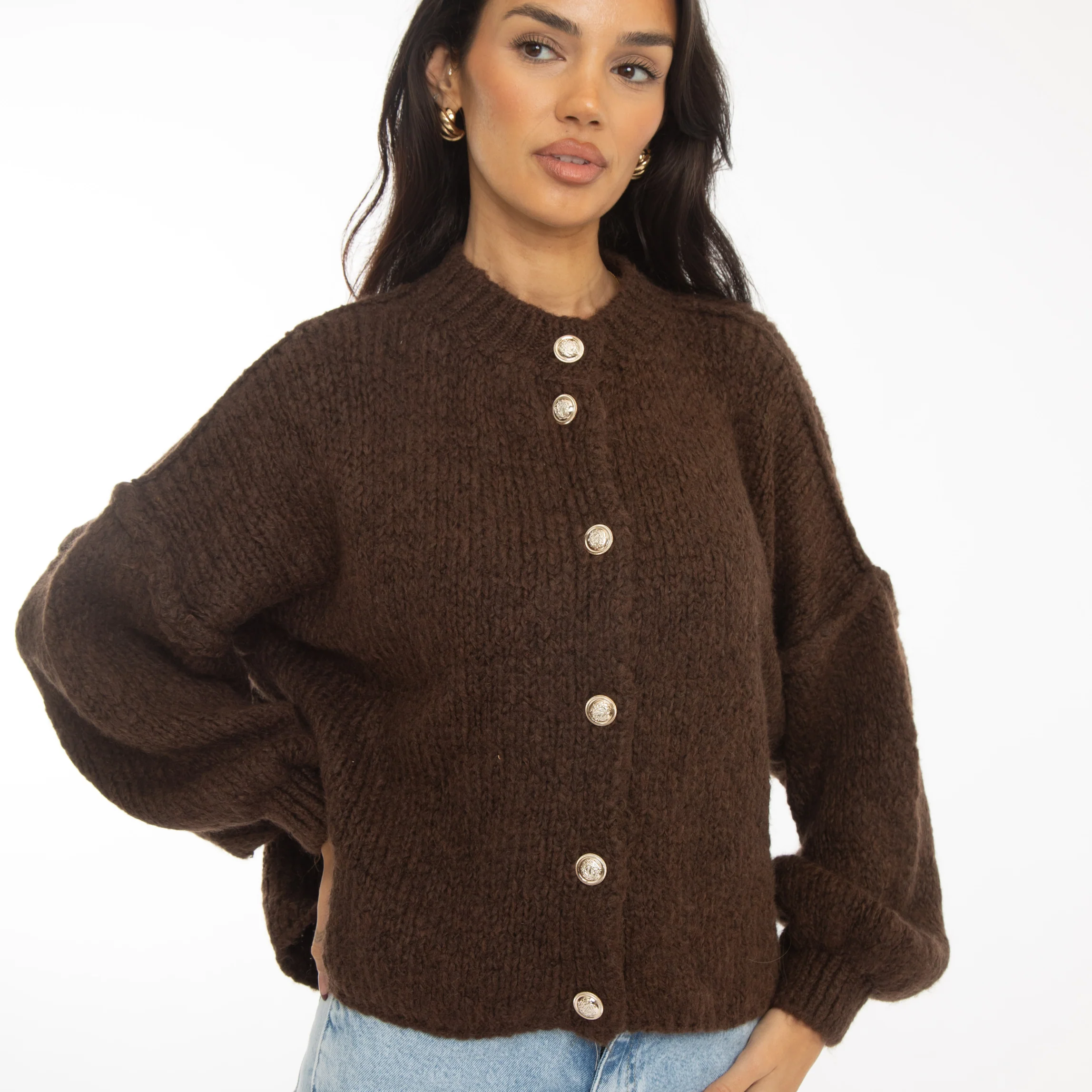 Oversized Cardigan Short "CozyGlam" - Image 57