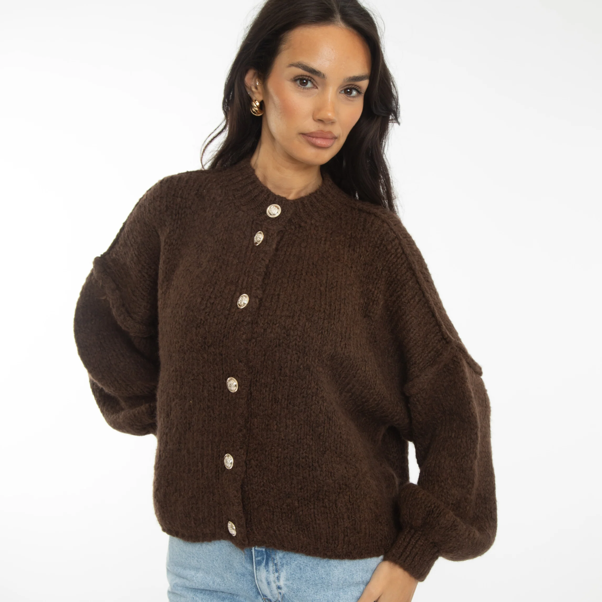 Oversized Cardigan Short "CozyGlam" - Image 59