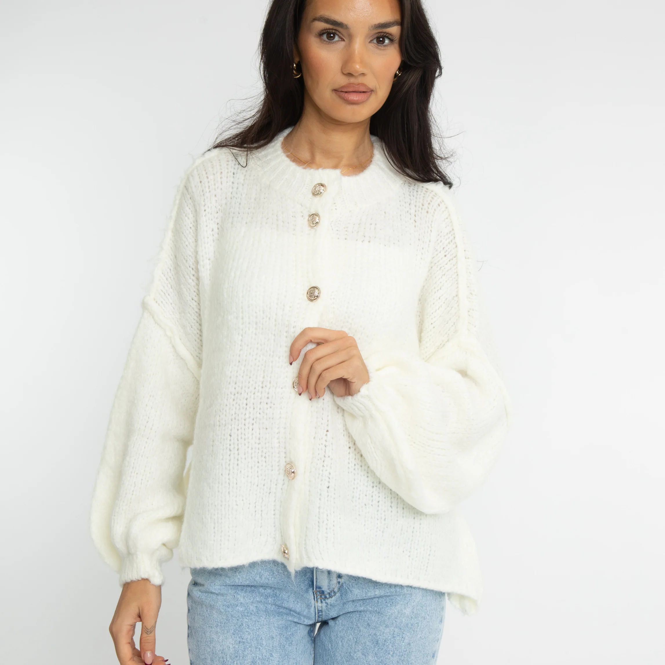 Oversized Cardigan Short "CozyGlam" - Image 60