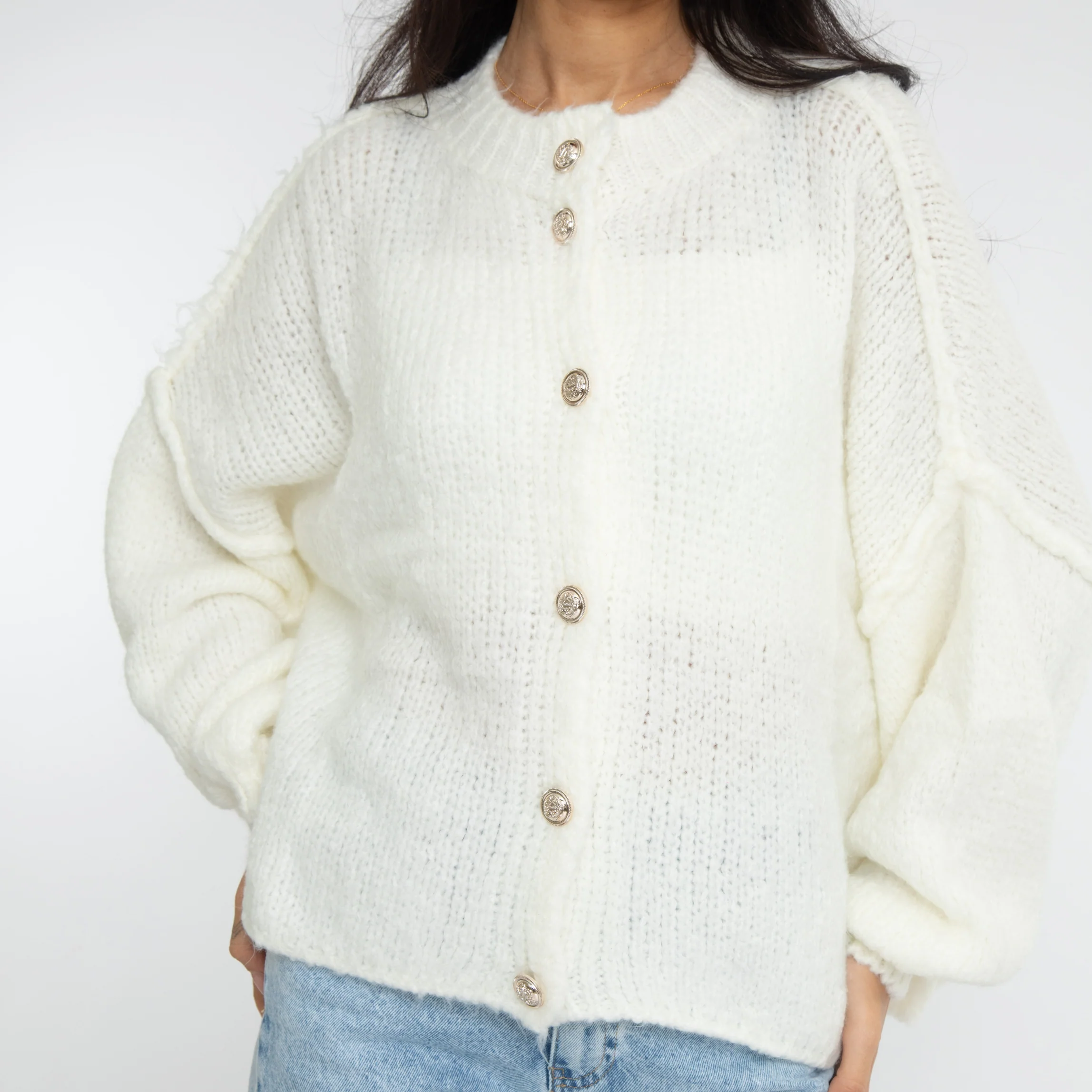 Oversized Cardigan Short "CozyGlam" - Image 61
