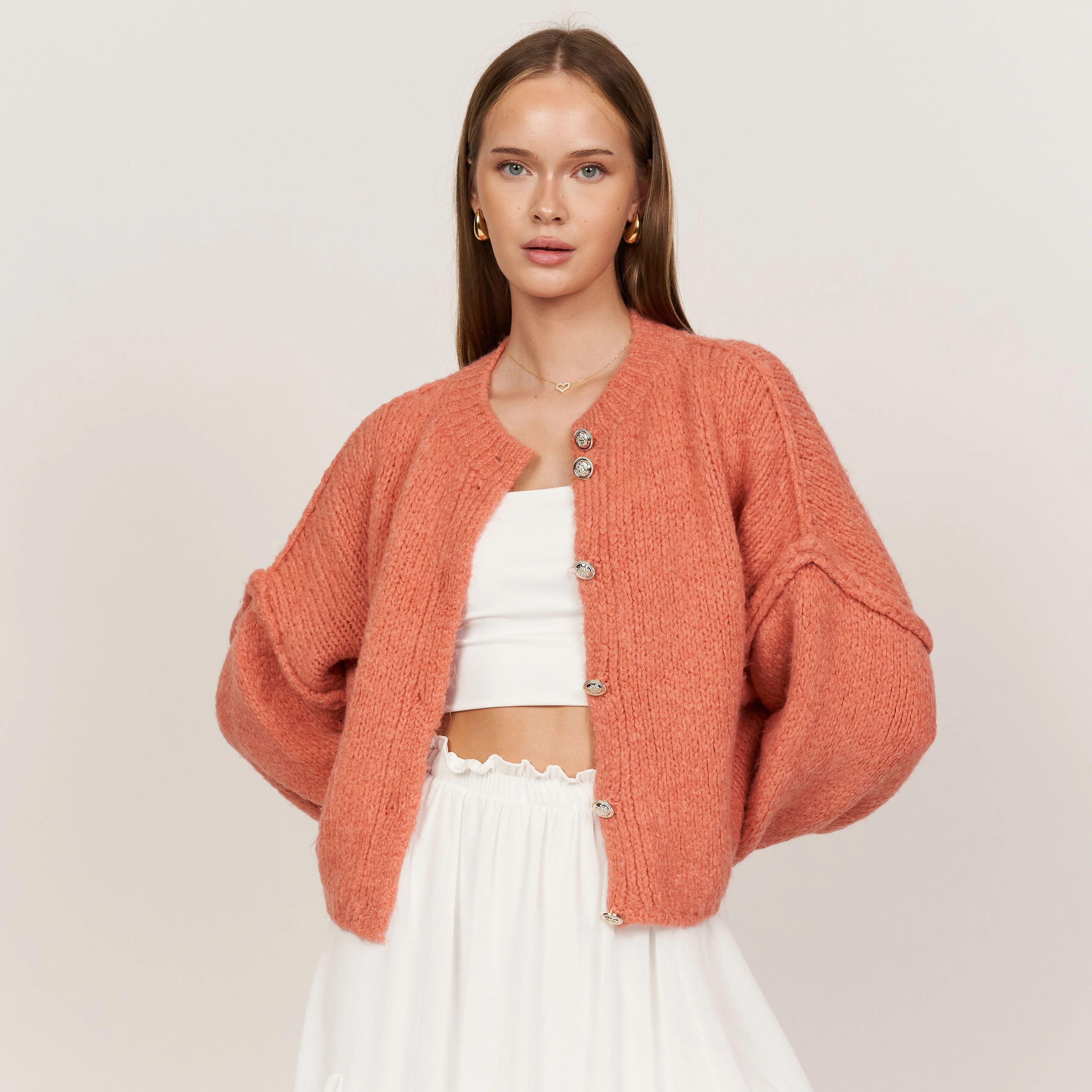 Oversized Cardigan Short "CozyGlam" - Image 62