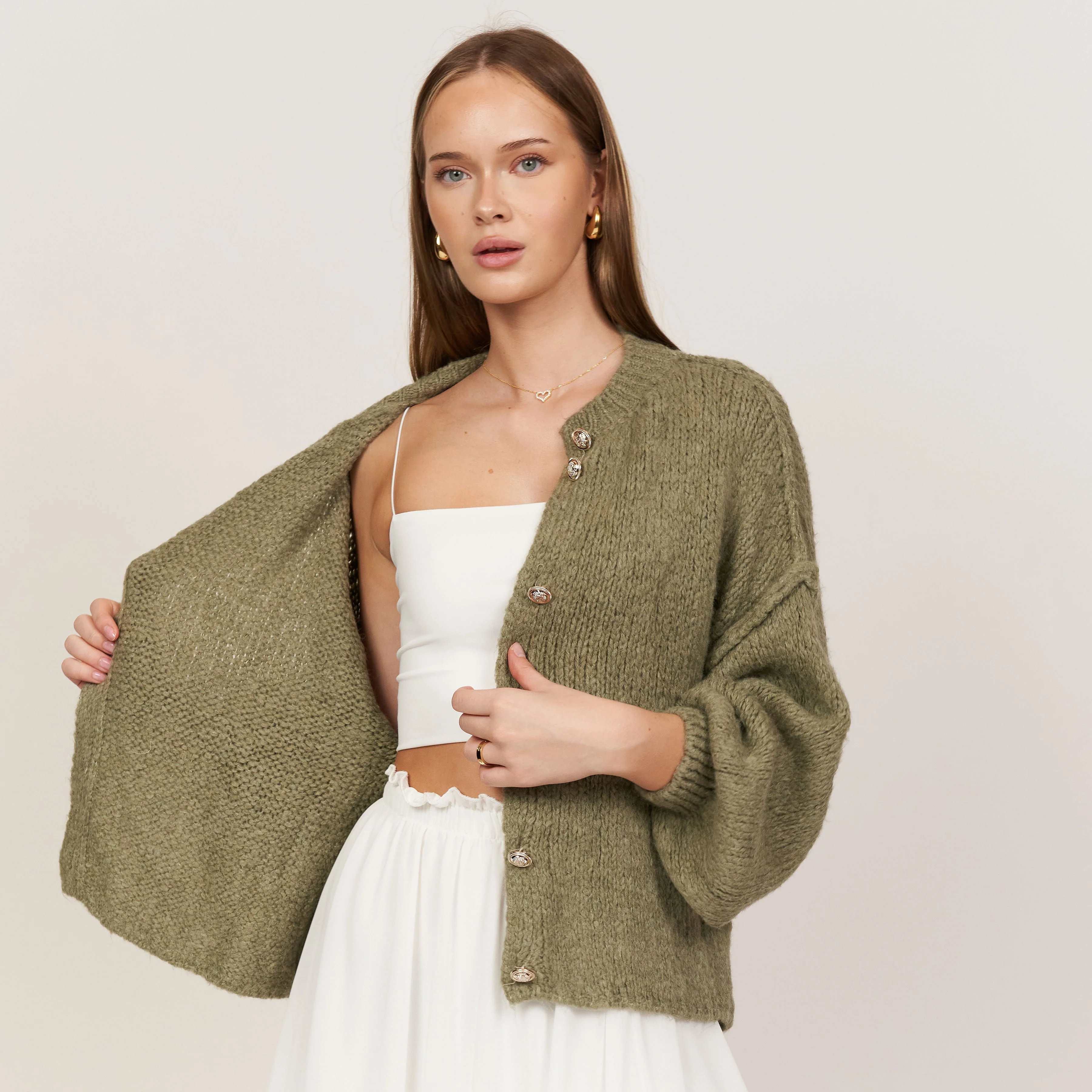 Oversized Cardigan Short "CozyGlam" - Image 70