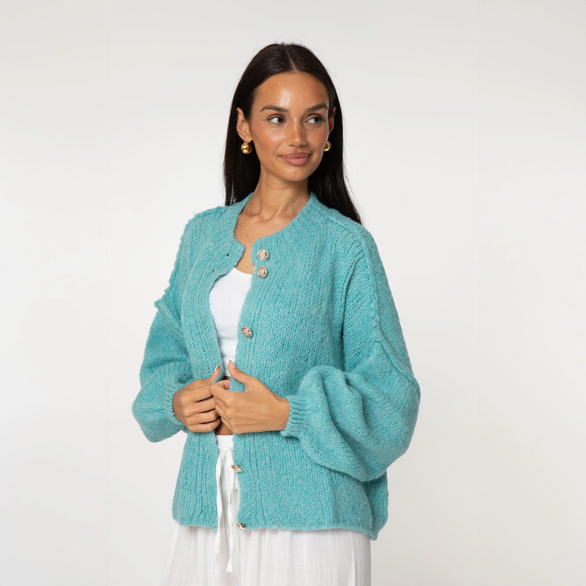 Oversized Cardigan Short "CozyGlam" - Image 71