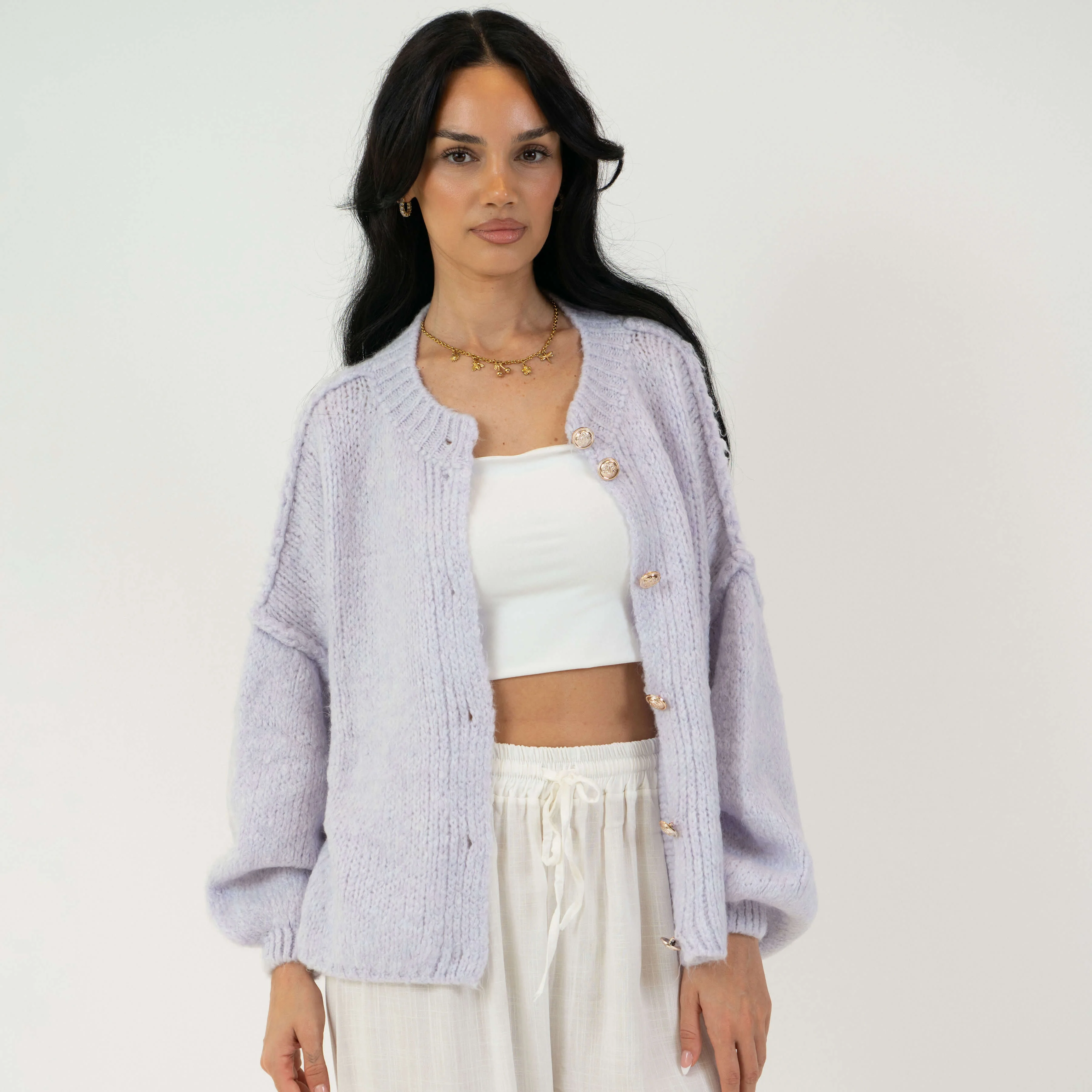 Oversized Cardigan Short "CozyGlam" - Image 74