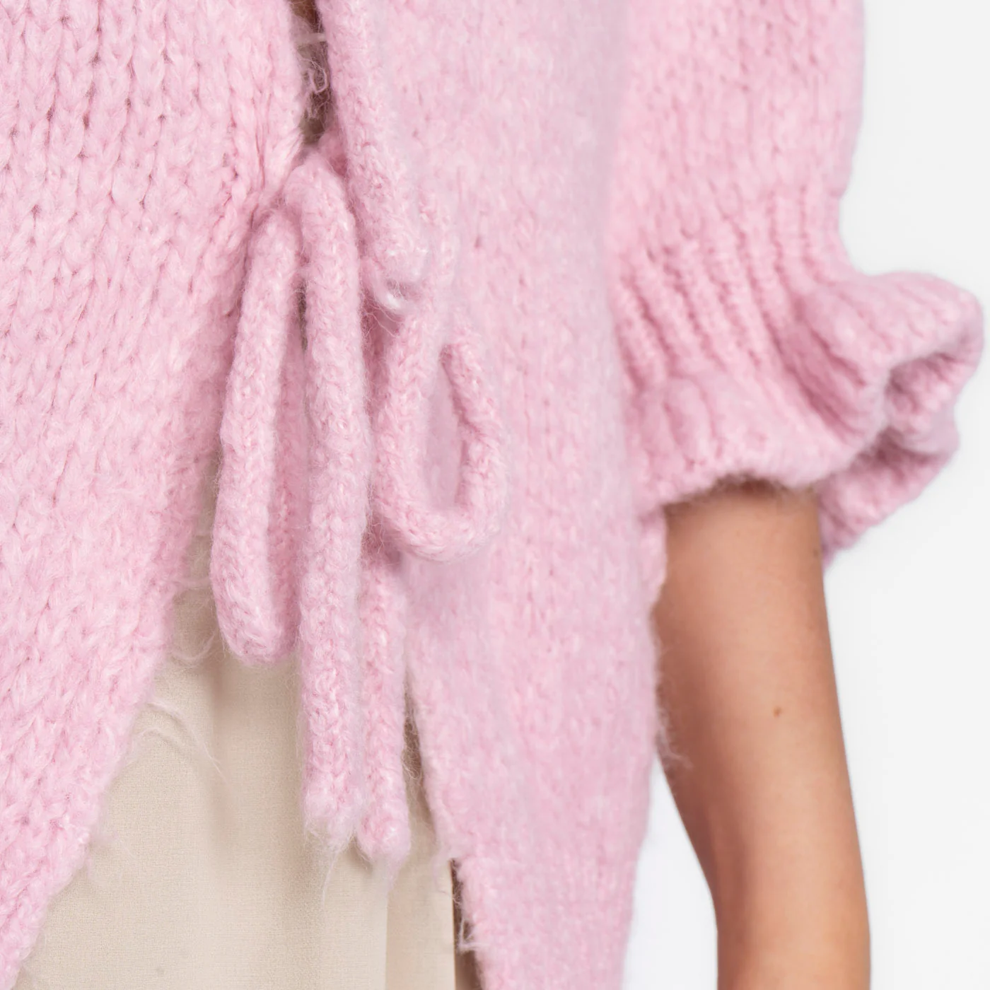 Oversized Tulip Cardigan mit Schleifen - Image 3