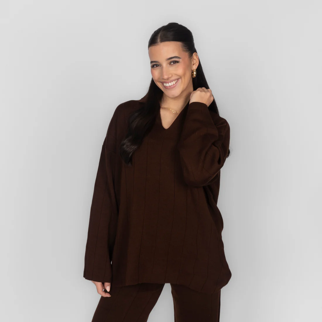 Rippstrick Oberteil mit V-Ausschnitt - Image 7