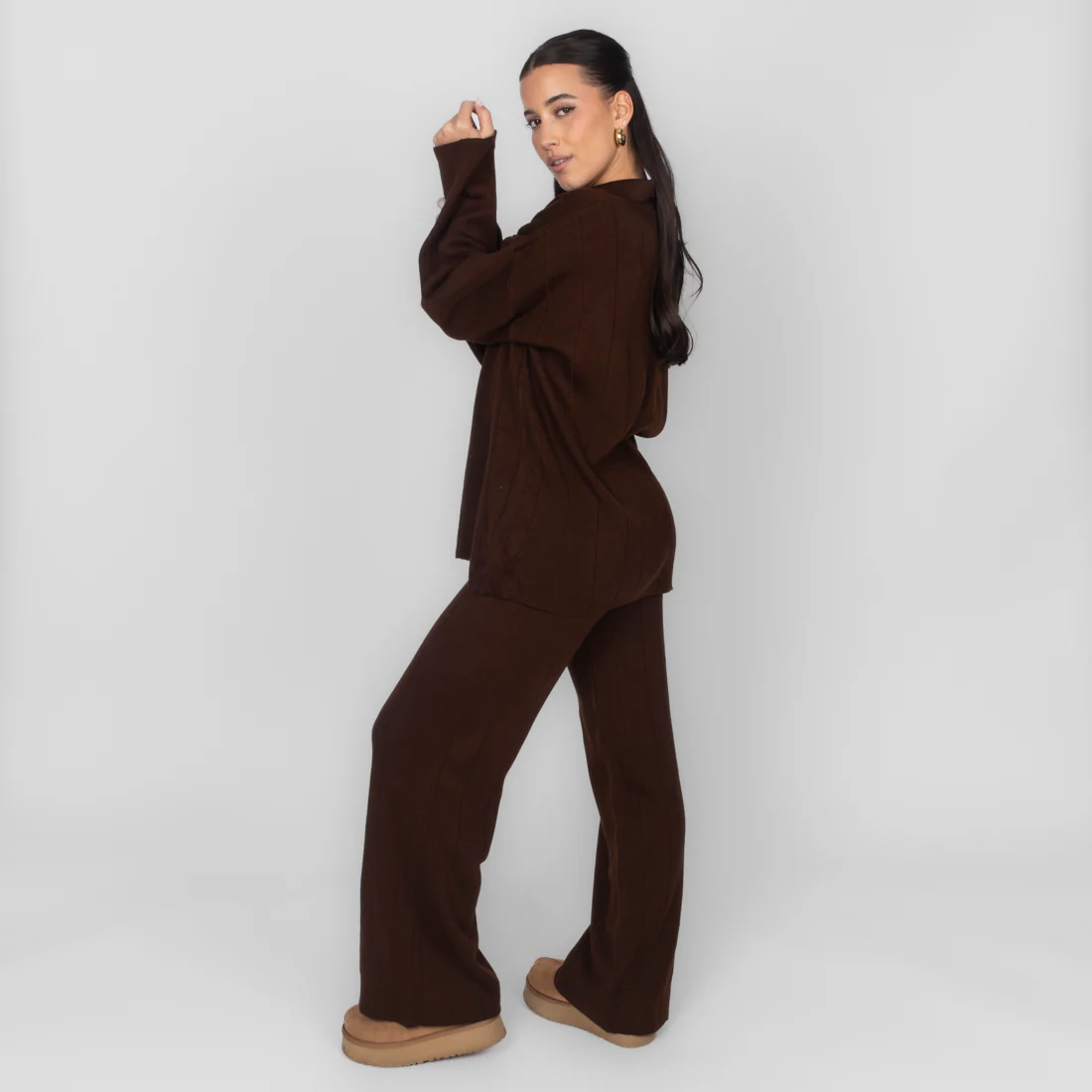 Rippstrick Set mit V-Ausschnitt - Image 19