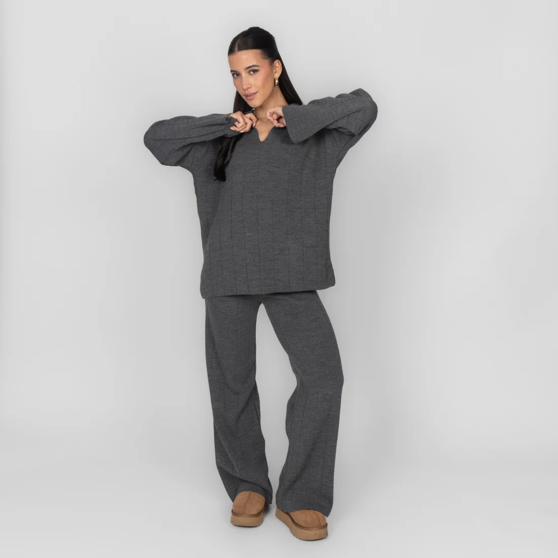 Rippstrick Set mit V-Ausschnitt - Image 28