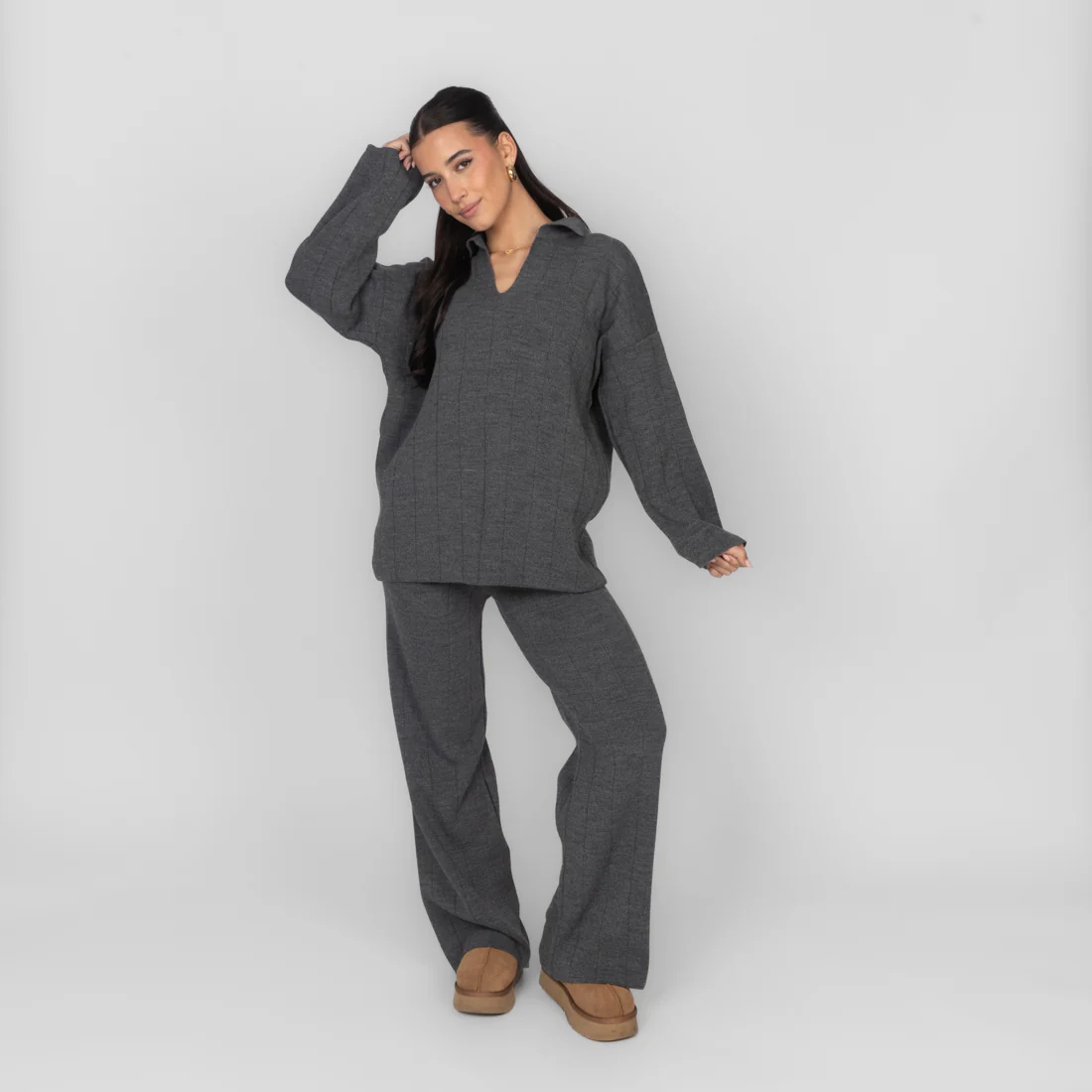 Rippstrick Set mit V-Ausschnitt - Image 30