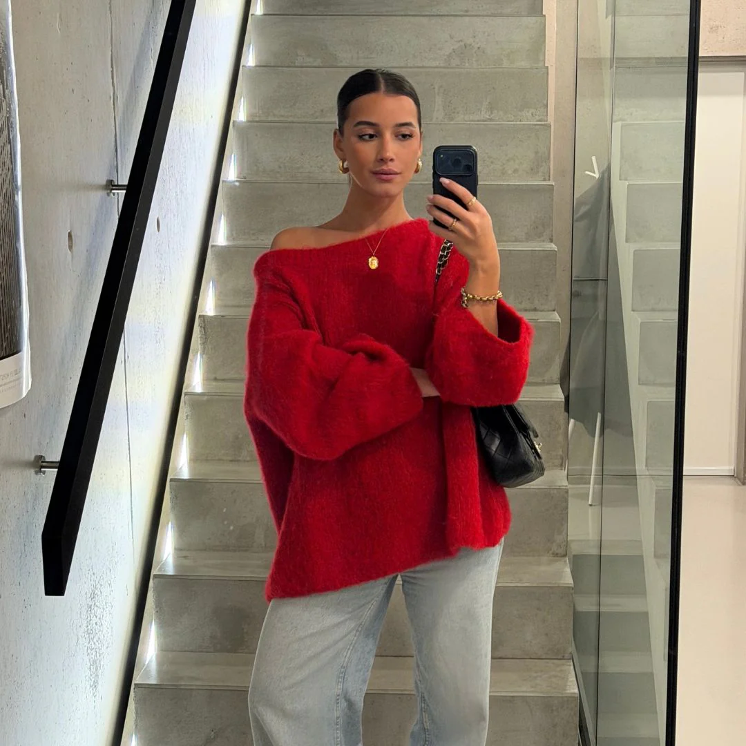 Ultra-Soft Off-Shoulder Knit - Image 35