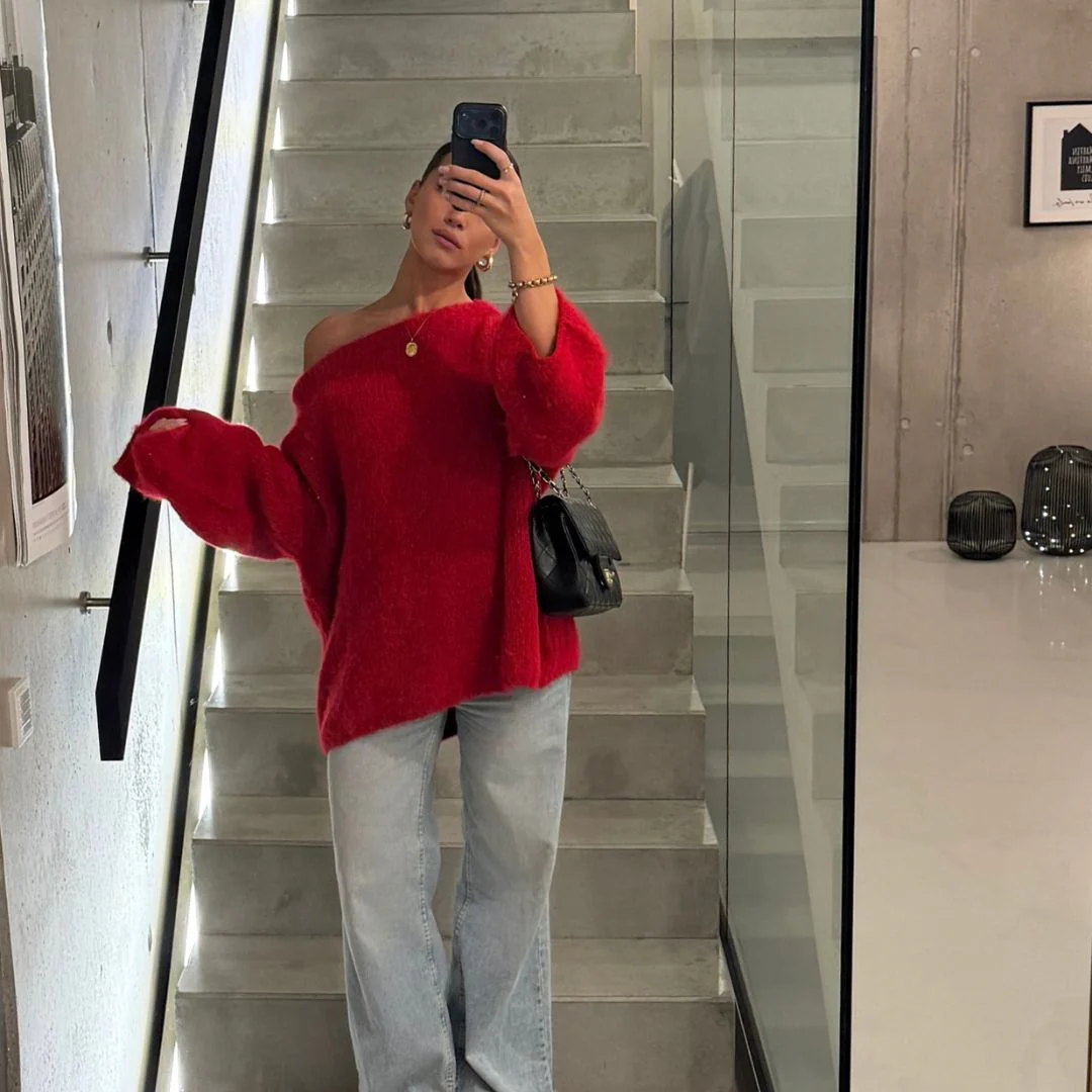 Ultra-Soft Off-Shoulder Knit - Image 36