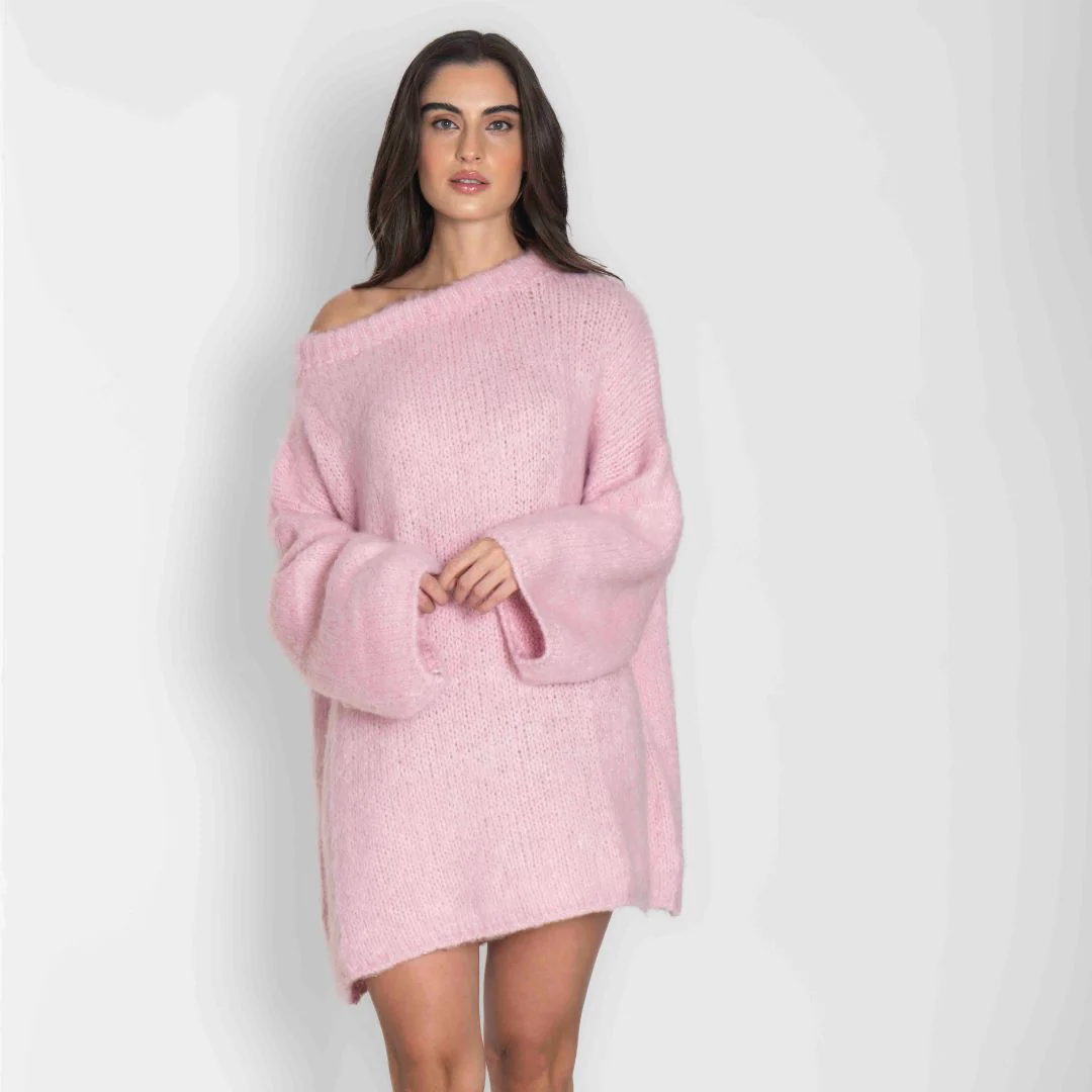 Ultra-Soft Off-Shoulder Pulloverkleid - Image 17