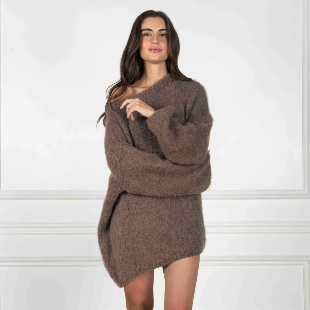 Ultra-Soft Off-Shoulder Pulloverkleid - Image 7