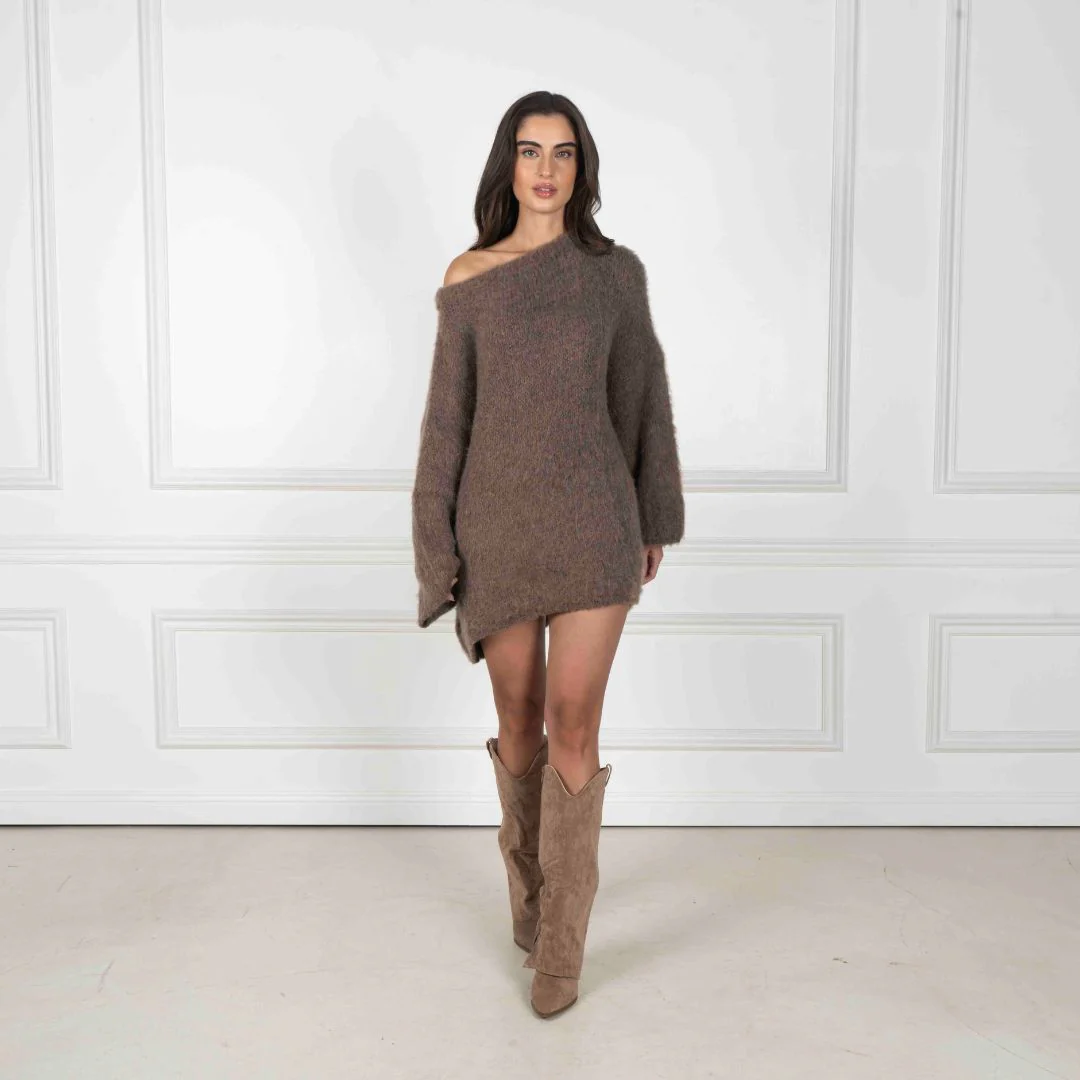 Ultra-Soft Off-Shoulder Pulloverkleid - Image 8